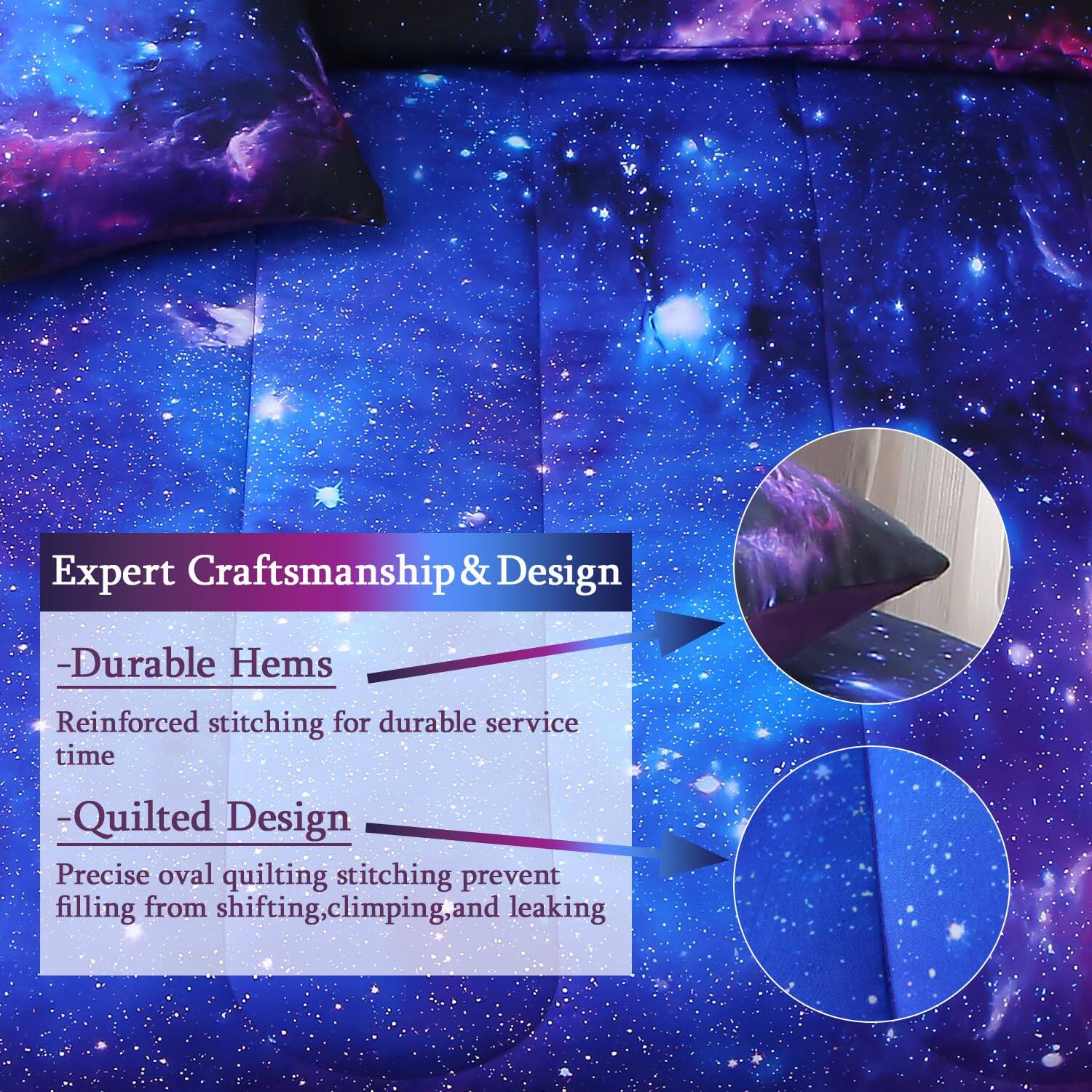Expert Craftsmanship & Design

- Durable Hems
  - Reinforced stitching for durable service time

- Quilted Design
  - Precise oval quilting stitching prevent filling from shifting, clumping, and leaking