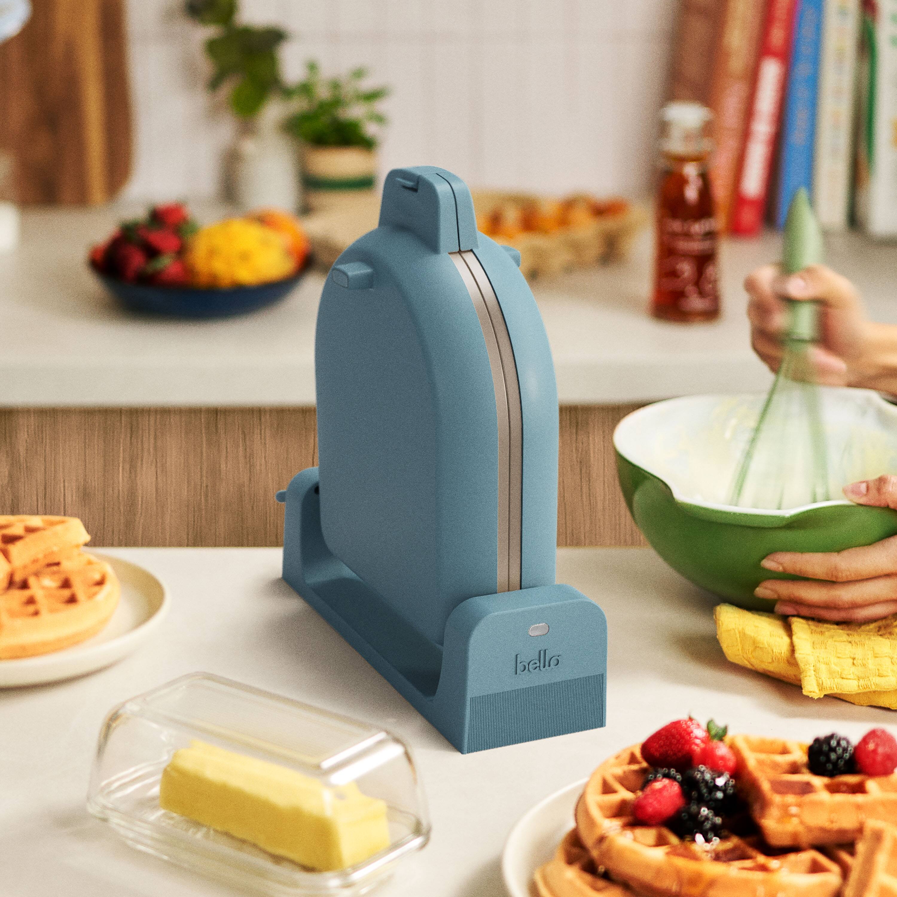 Alt View 9. Bella - Fits-anywhere Kitchenware: Flip & Store Belgian Waffle Maker - Surf.