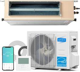 Winado - 17000 BTU Smart WIFI Ducted Mini Split AC/Heating System with Inverter, 20.3 SEER2 Concealed Duct Air Conditioner - White