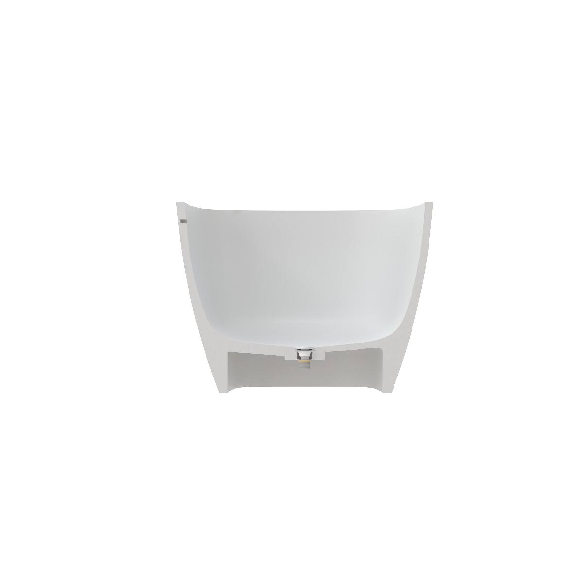 Loheer 59 Solid Surface Freestanding Soaking Bathtub for One Person ...
