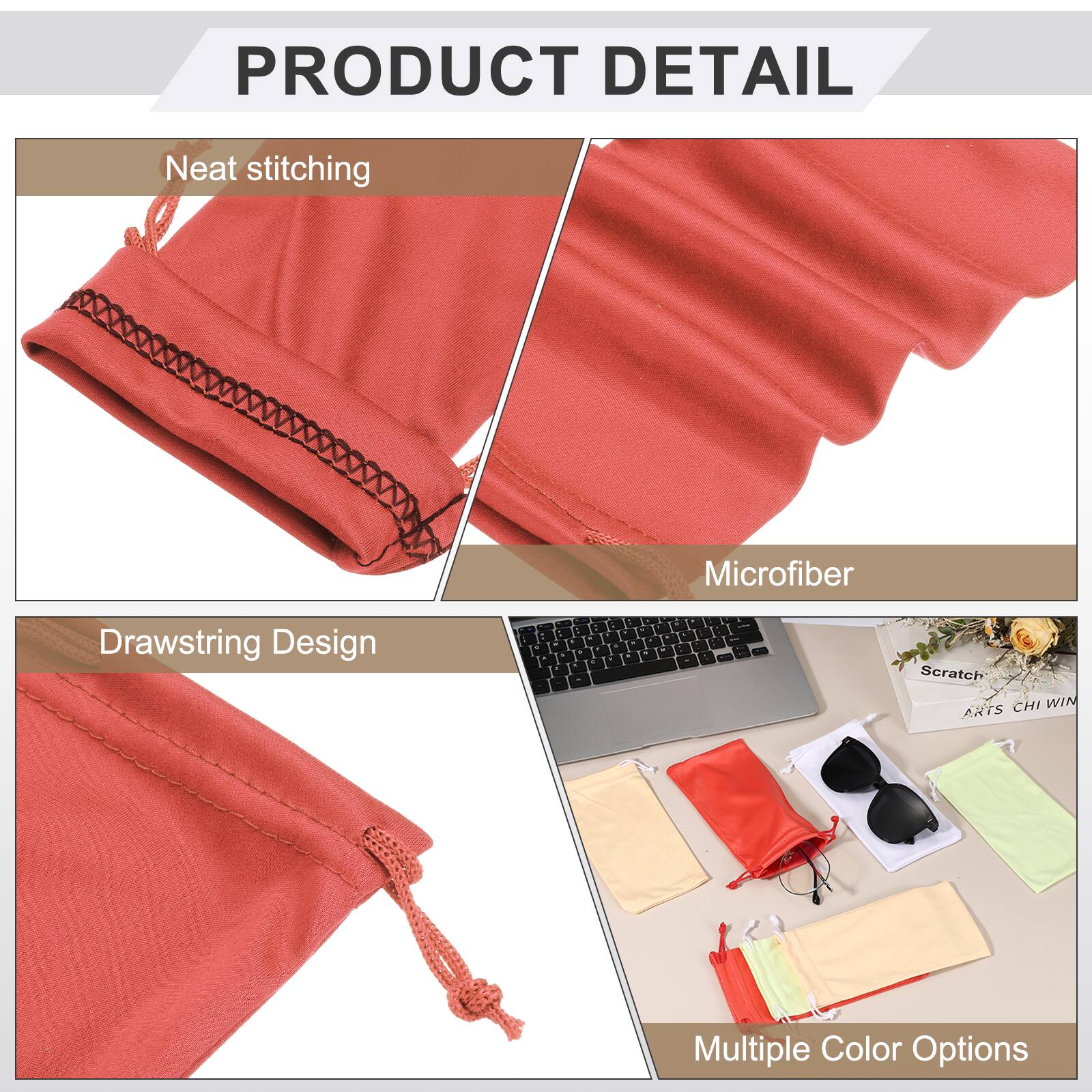 PRODUCT DETAIL

- Neat stitching
- Microfiber
- Drawstring Design
- Multiple Color Options