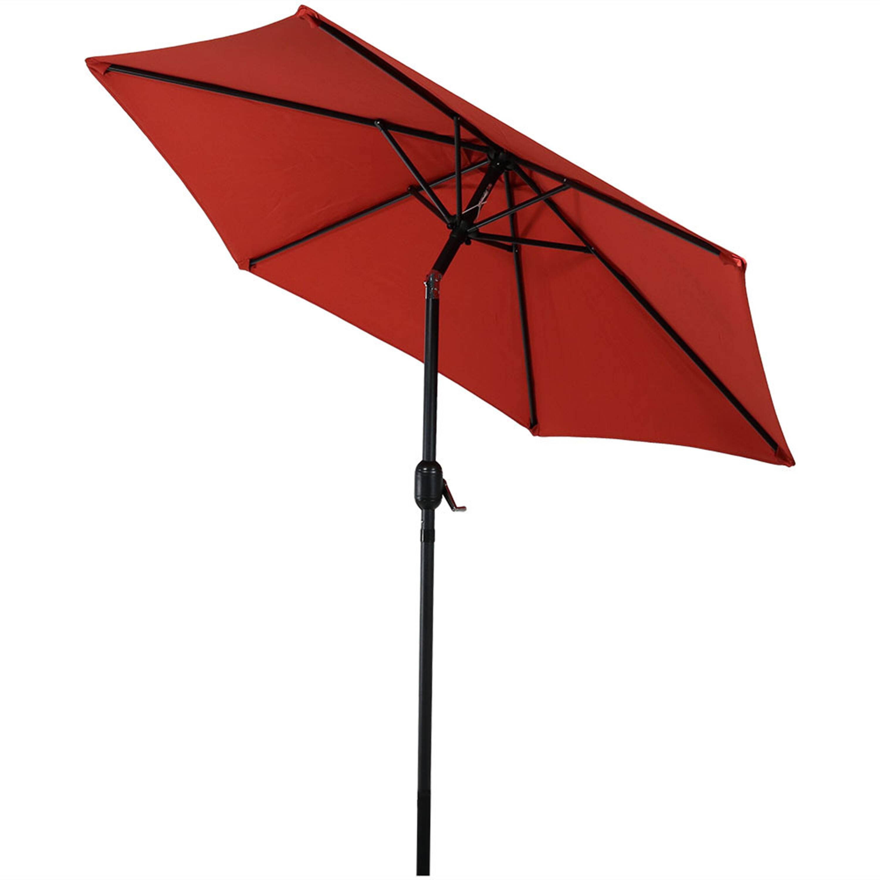 Alt View 9. Sunnydaze - 7.5 ft Aluminum Patio Umbrella with Tilt and Crank - Burnt Orange.