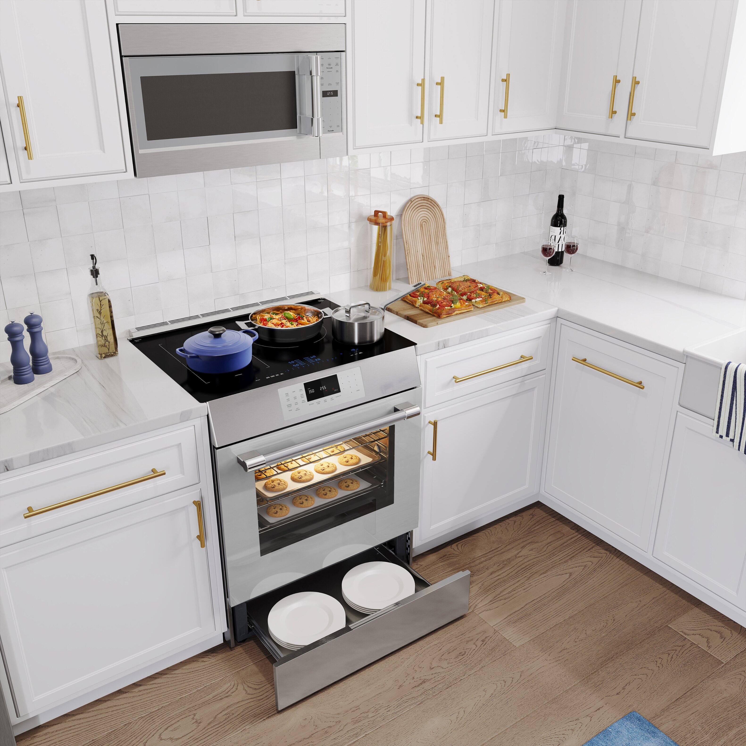 Alt View 15. Thermador - Thermador 30-Inch Masterpiece Induction Slide-In Range - Stainless Steel.