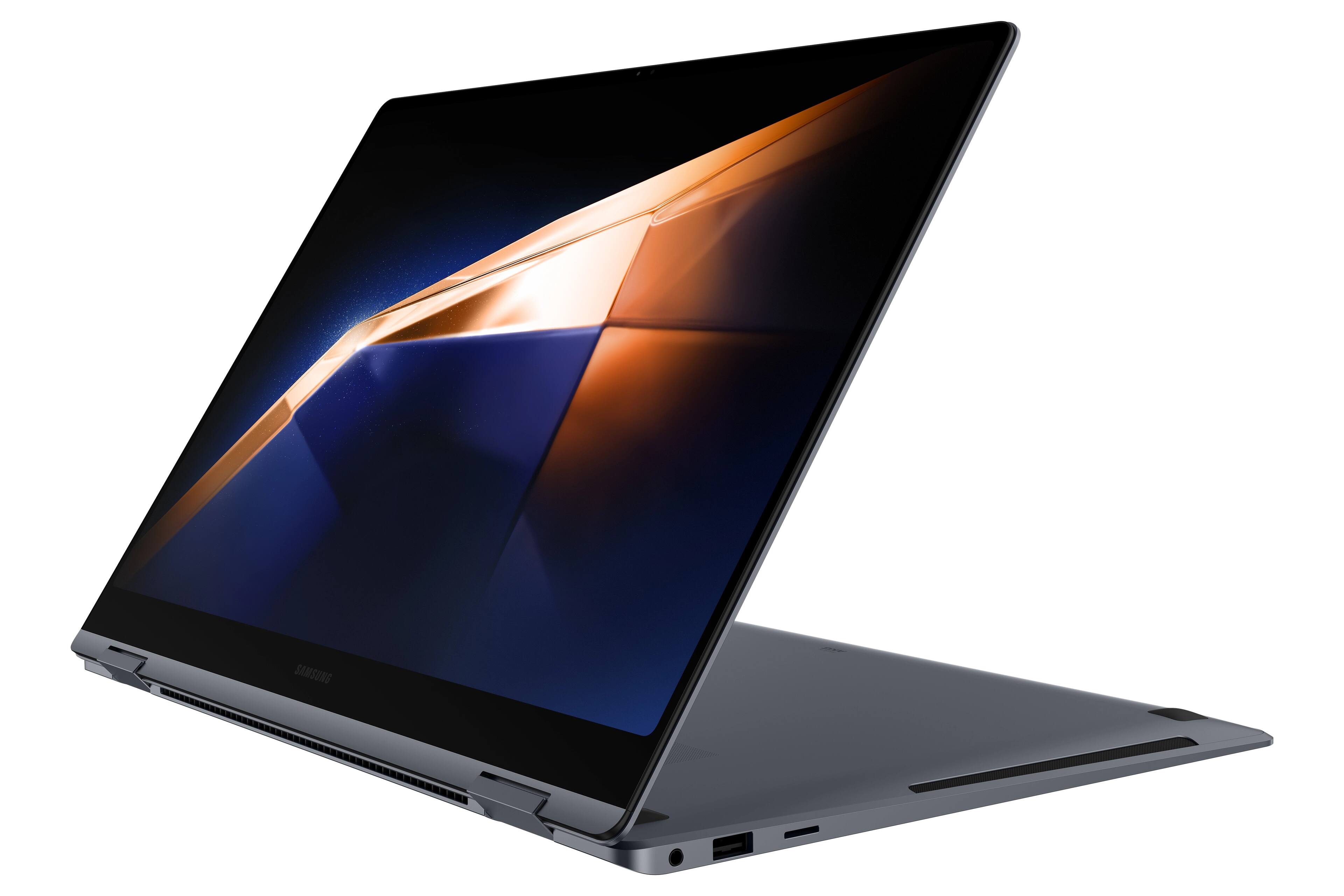 Alt View 3. Samsung - Samsung -  Galaxy Book4  Pro 360 16" Touch-Screen Laptop - Ultra 7 with 16GB Memory - 1TB SSD - Moonstone Gray.