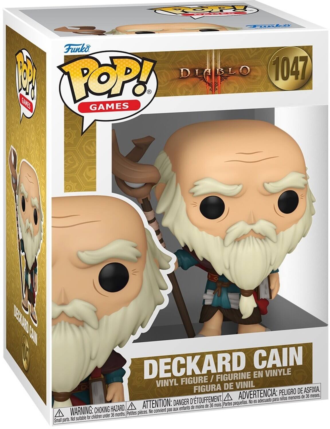 OP Tli Funko POP! DIABLO 1047 GAMES DECKARD CAIN FIGURINE EN VINYLE FIGURE / VINYL DE VINIL FIGURA PELIGRO DE ASFIXIA. D'TOUFFEMENT. ADVERTENCIA: para nios menores de 36 meses. DANGER pequeras. No es adecuado HAZARD. ATTENTION: aux enfants de moins de 36 mois. Partes WARNING: CHOKING Petites pieces. Ne convient pas for children under 36 months, Small parts. Not suitable