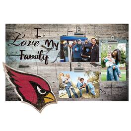 Fan Creations - Arizona Cardinals 11" x 19" I Love My Family Clip Photo Frame - Multicolor
