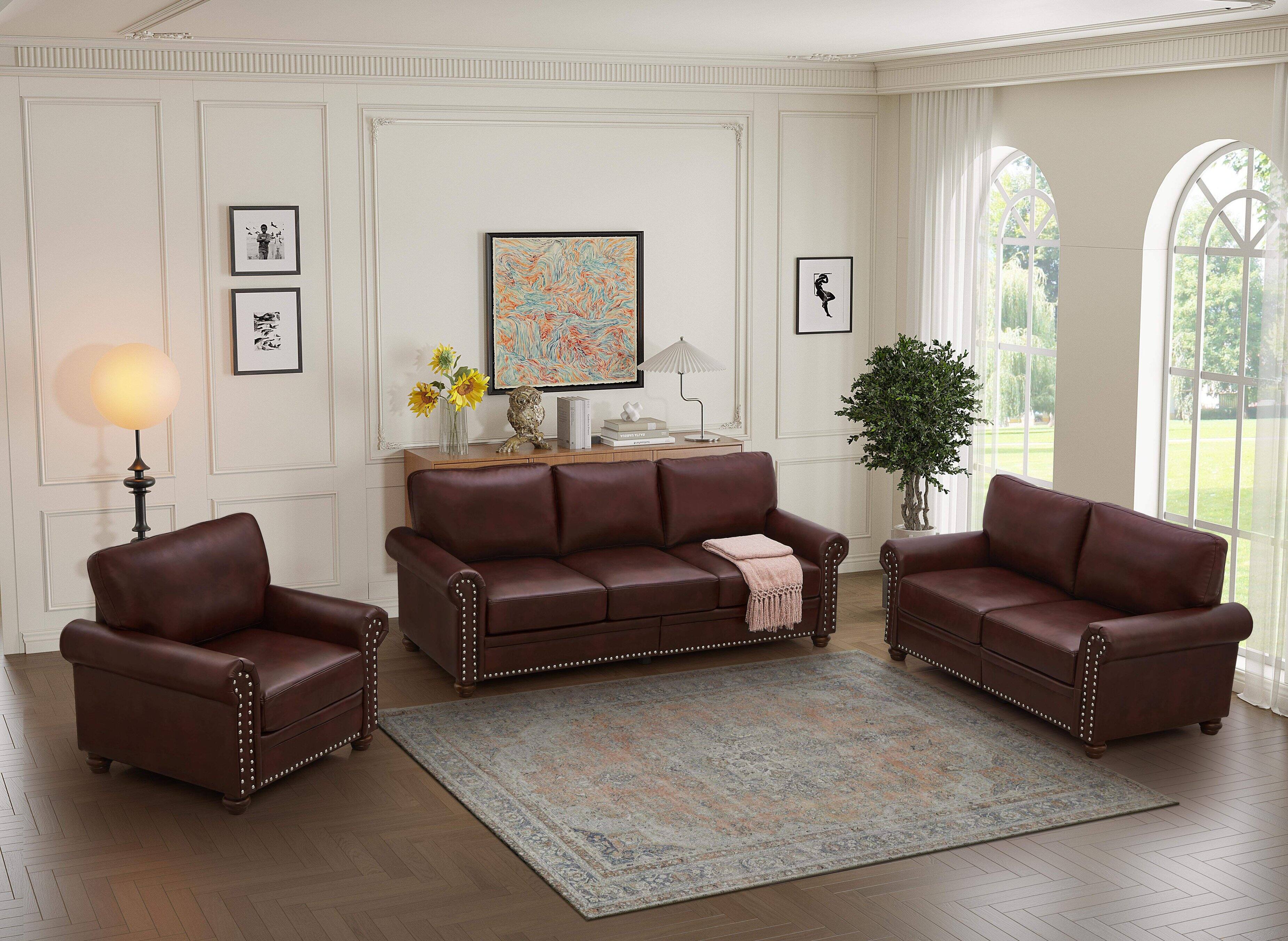 Left. Roomtec - Living Room Sofa with Storage Sofa 123 Sectional Burgundy Faux Leather - Burgundy.