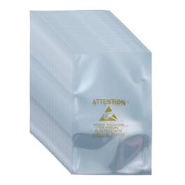 Unique Bargains - Anti Static Bag 2.8"x4.3", Open Top ESD Shielding, with Labels, for HDD/SSD/Electronics, 100pcs - Silver Gray