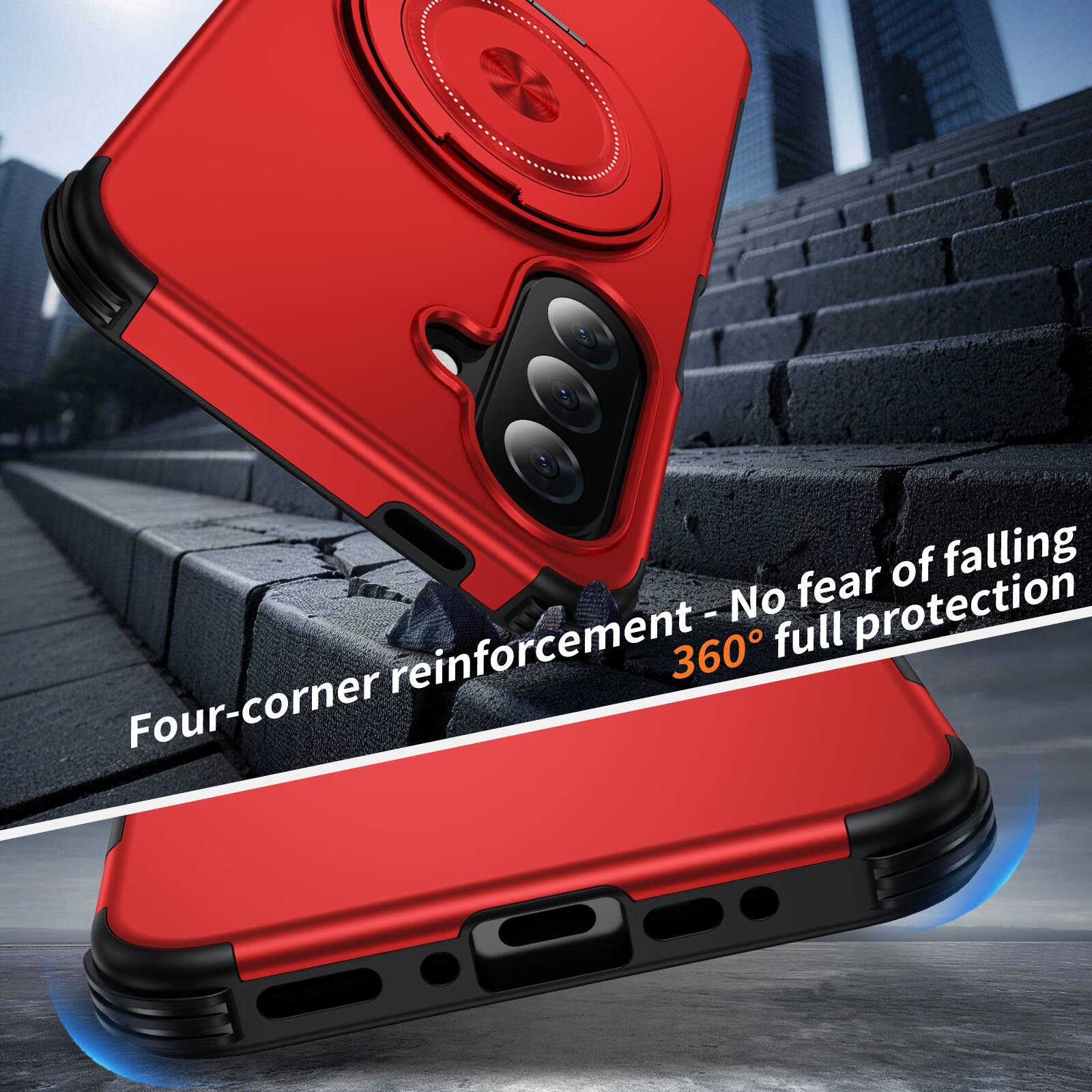 Dteck Magnetic Shockproof Case for Samsung Galaxy A37 5G, 360 Rotating ...