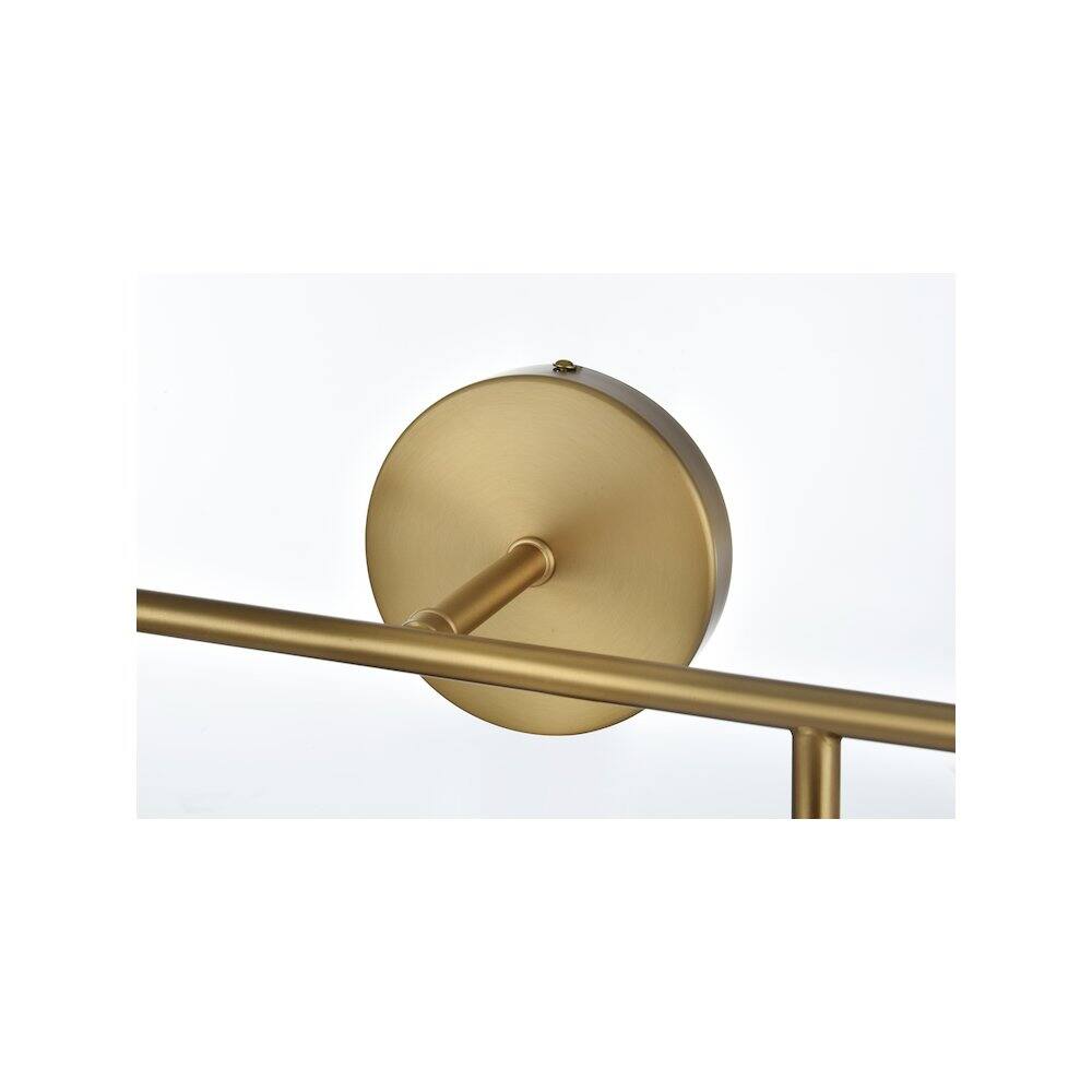 Alt View 1. Living District - Hanson 37 inch Wall Sconce in Satin Gold - Satin Gold And Opal White.