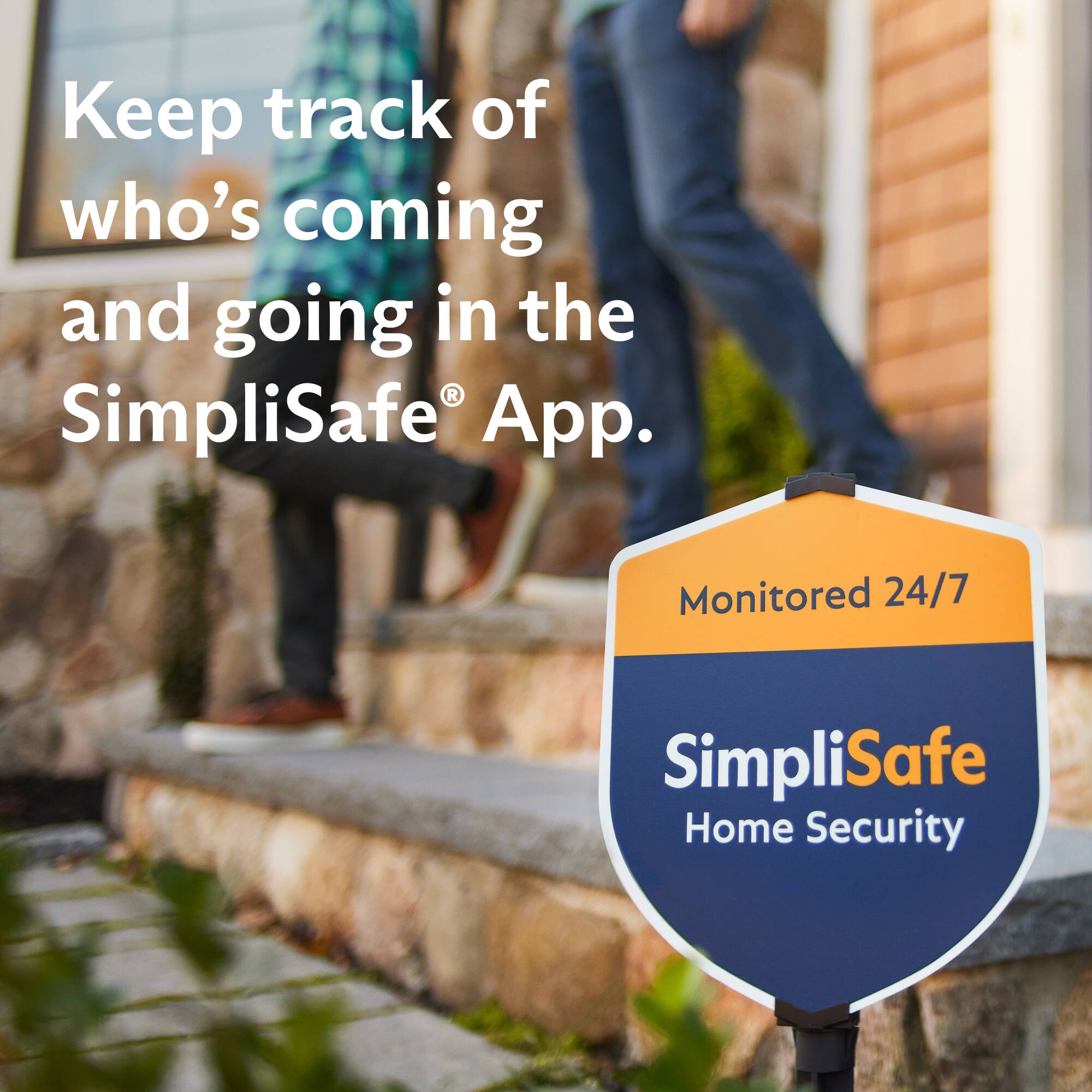 Keep track of who's coming and going in the SimpliSafe App. Monitored 24/7 SimpliSafe Home Security.