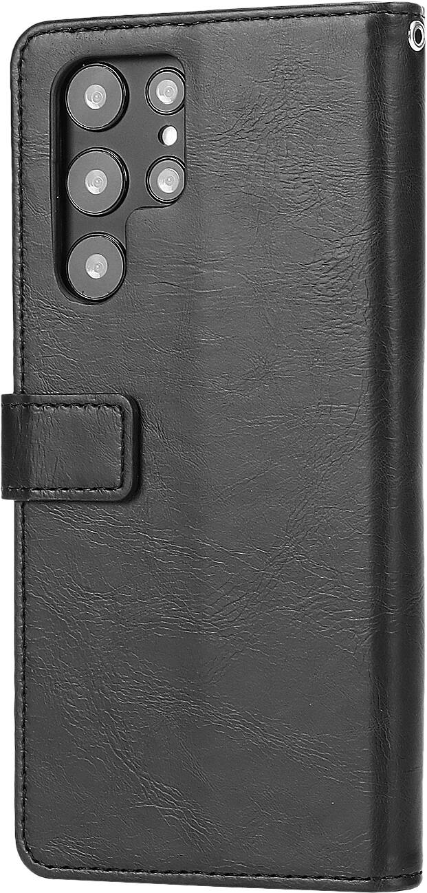 Alt View 11. SaharaCase - Genuine Leather Folio Wallet Case for Samsung Galaxy S24 Ultra - Black.