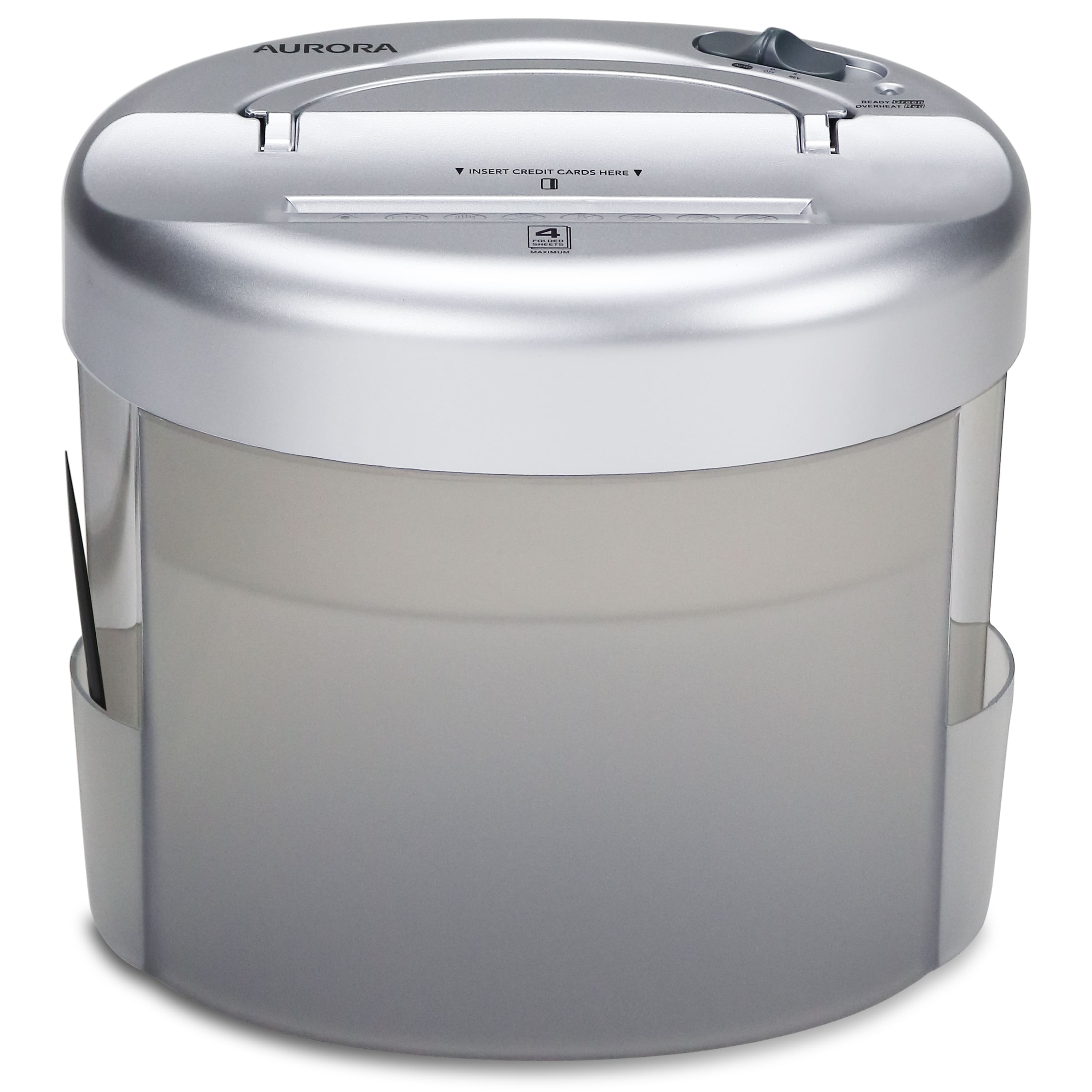 Aurora - AU420XZ Desktop-Style Cross-Cut Paper Shredder, 4-Sheet Crosscut Desktop - Gray