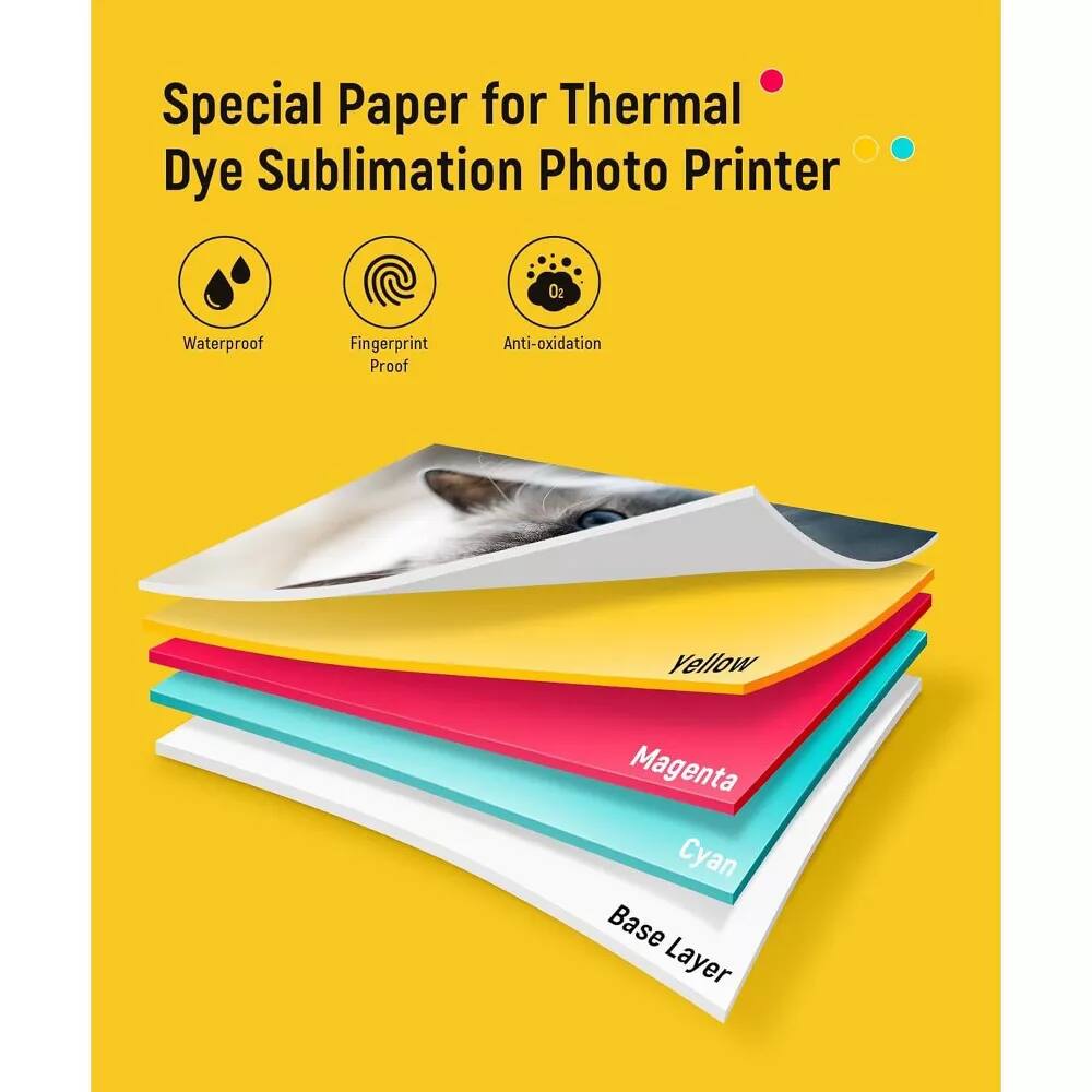 Special Paper for Thermal Dye Sublimation Photo Printer

O2
Waterproof
Fingerprint Proof
Anti-oxidation
Yellow
Magenta
Cyan
Base Layer