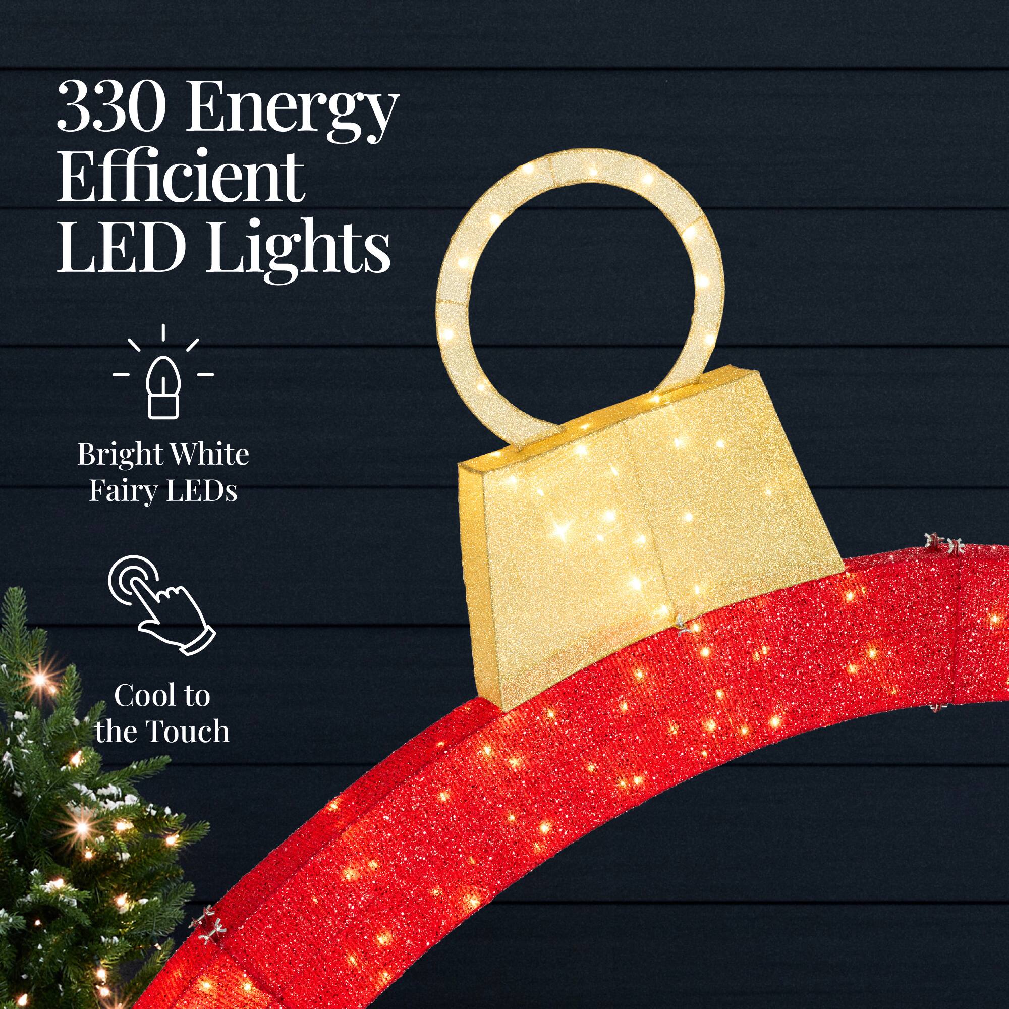 330 Energy Efficient LED Lights

- Bright White Fairy LEDs
- Cool to the Touch