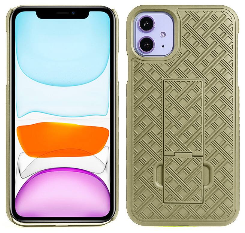 Alt View 6. Nakedcellphone - Slim Case for iPhone 11 (with Kickstand) - Gold.