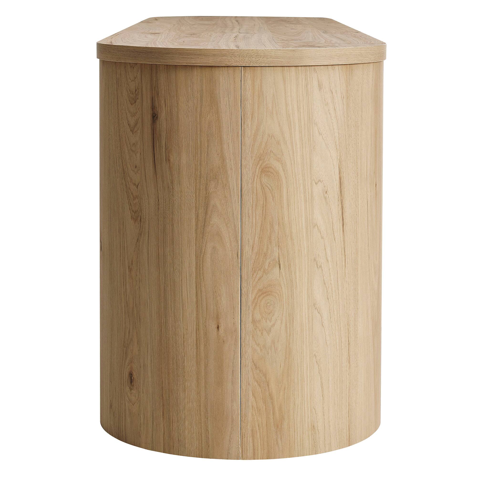 Alt View 2. Modway - Duval 71 Inch Oval TV Cabinet by Modway - Light Oak.