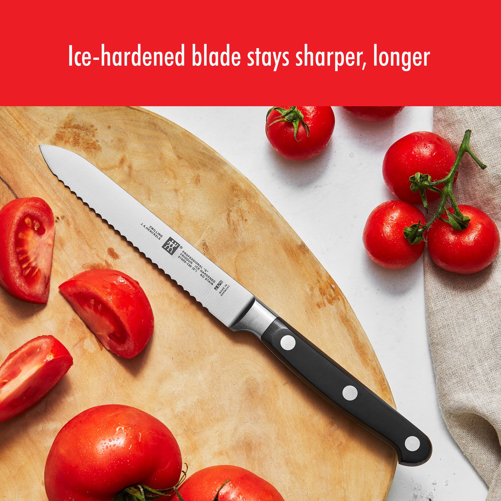 Ice-hardened blade stays sharper, longer