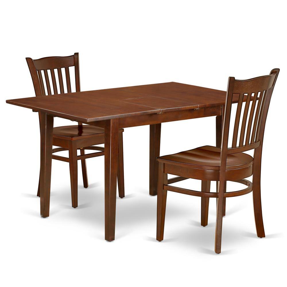 Back. East West Furniture - Dining Room Set Mahogany - Brown.