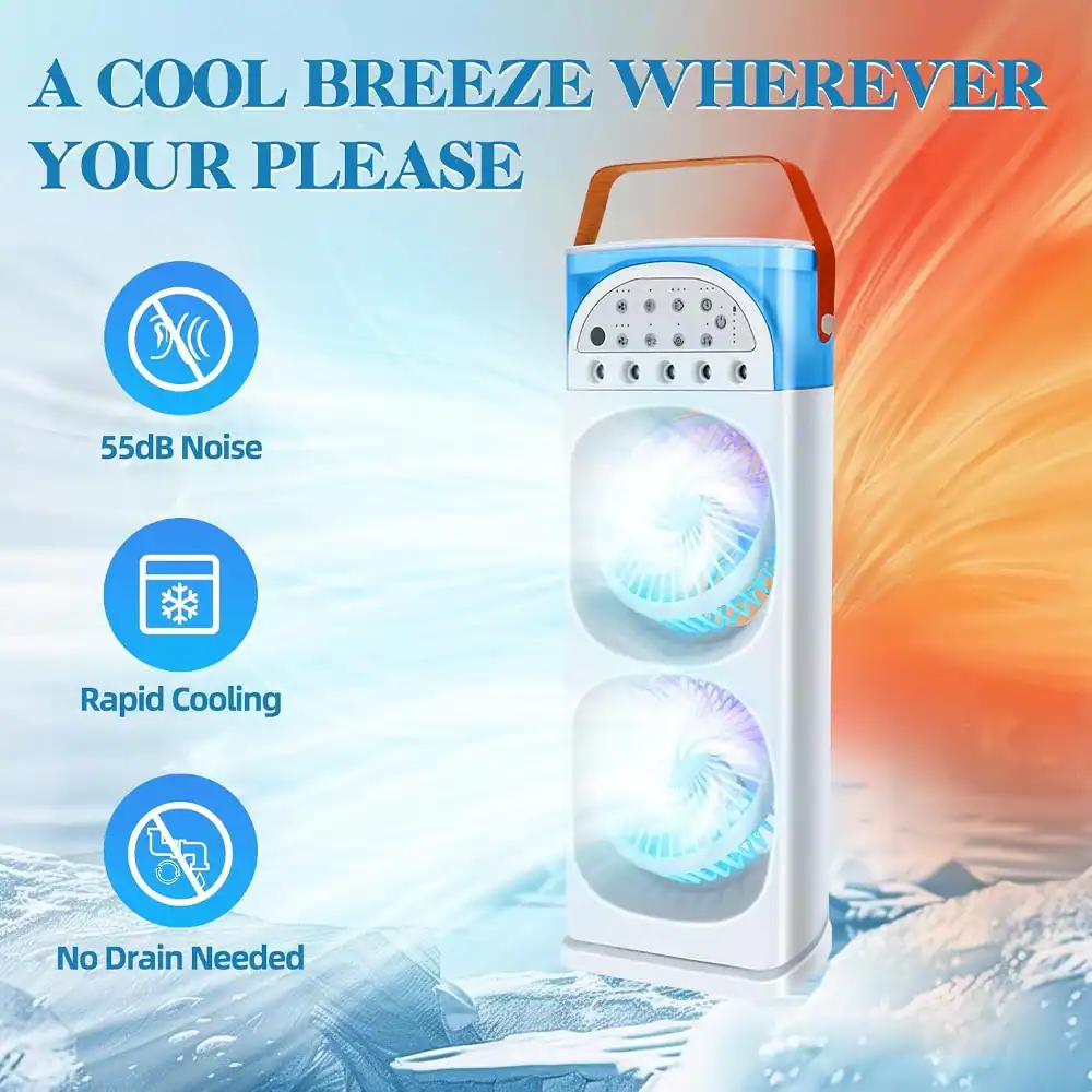 A COOL BREEZE WHEREVER YOUR PLEASE

55dB Noise
Rapid Cooling
No Drain Needed
