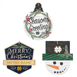 Jardine - Notre Dame Fighting Irish Ornament Bundle - White