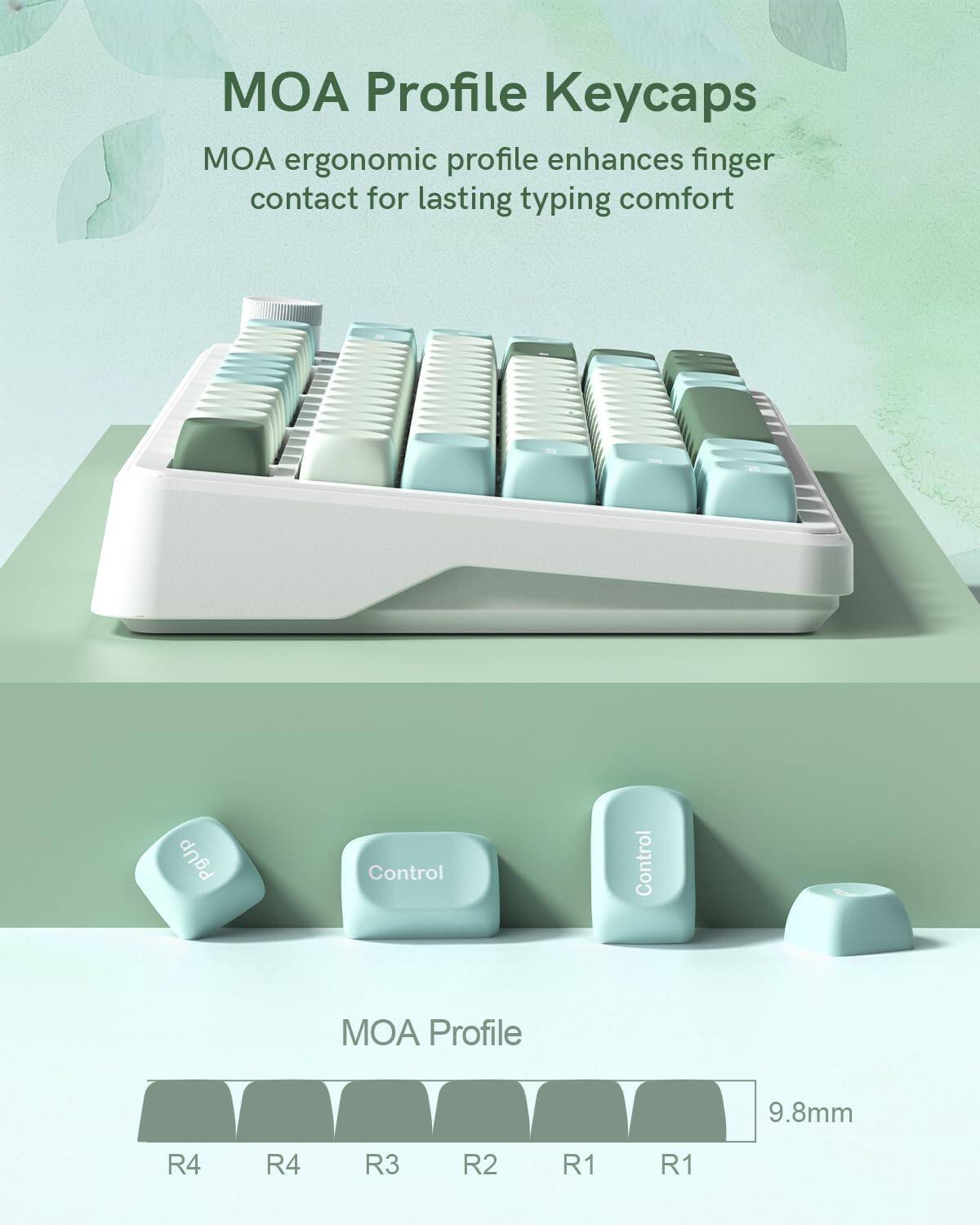 MOA Profile Keycaps

MOA ergonomic profile enhances finger contact for lasting typing comfort

MOA Profile
9.8mm
R4 R4 R3 R2 R1 R1