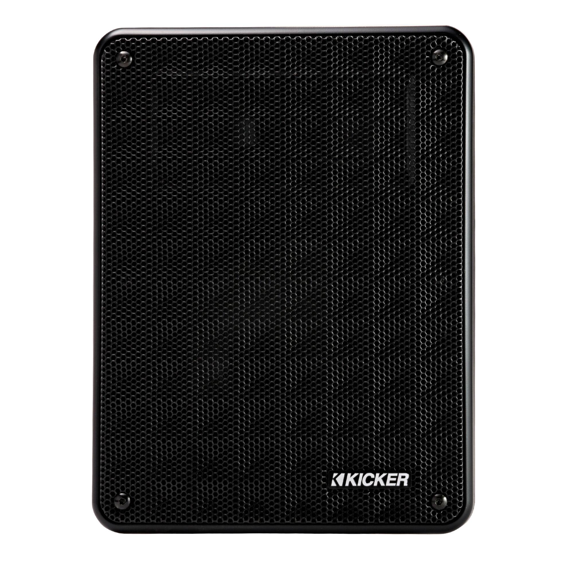 Alt View 1. KICKER - Kicker 46KB6B Black Indoor Outdoor Full Range high-efficiency Speakers Pair - Black/Gray.