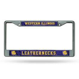 Rico Industries - Western Illinois Leathernecks Chrome Metal License Plate Frame - Multi