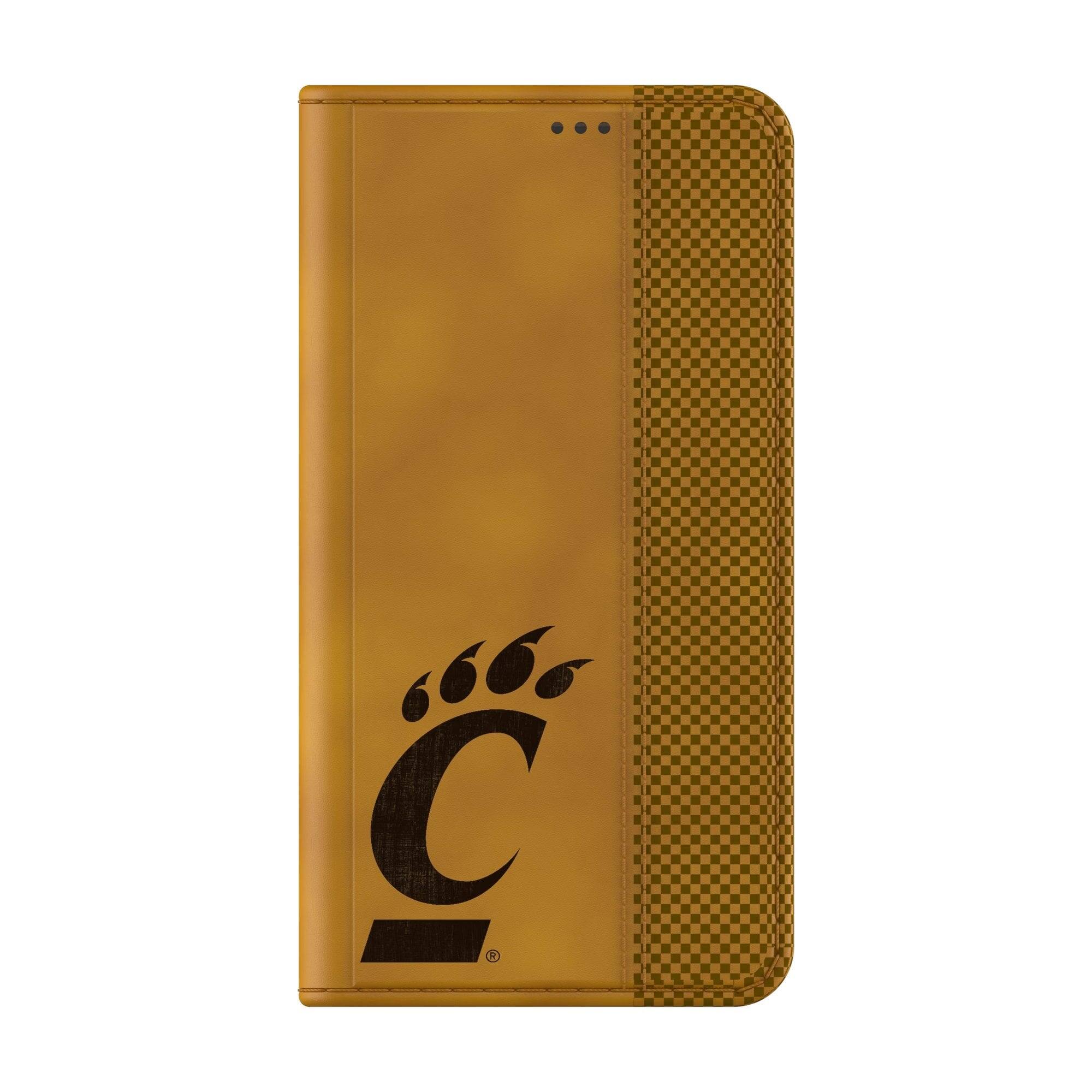 Alt View 1. Keyscaper - Cincinnati Bearcats Galaxy Burn Design Folio Case - S22 Ultra - Multicolor.