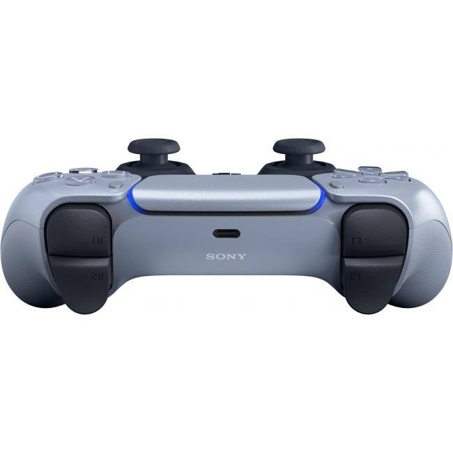 Alt View 4. Sony - PlayStation 5 DualSense Wireless Controller Sterling Silver + NBA 2K26 PlayStation 5 - Compatible with PlayStation 5.