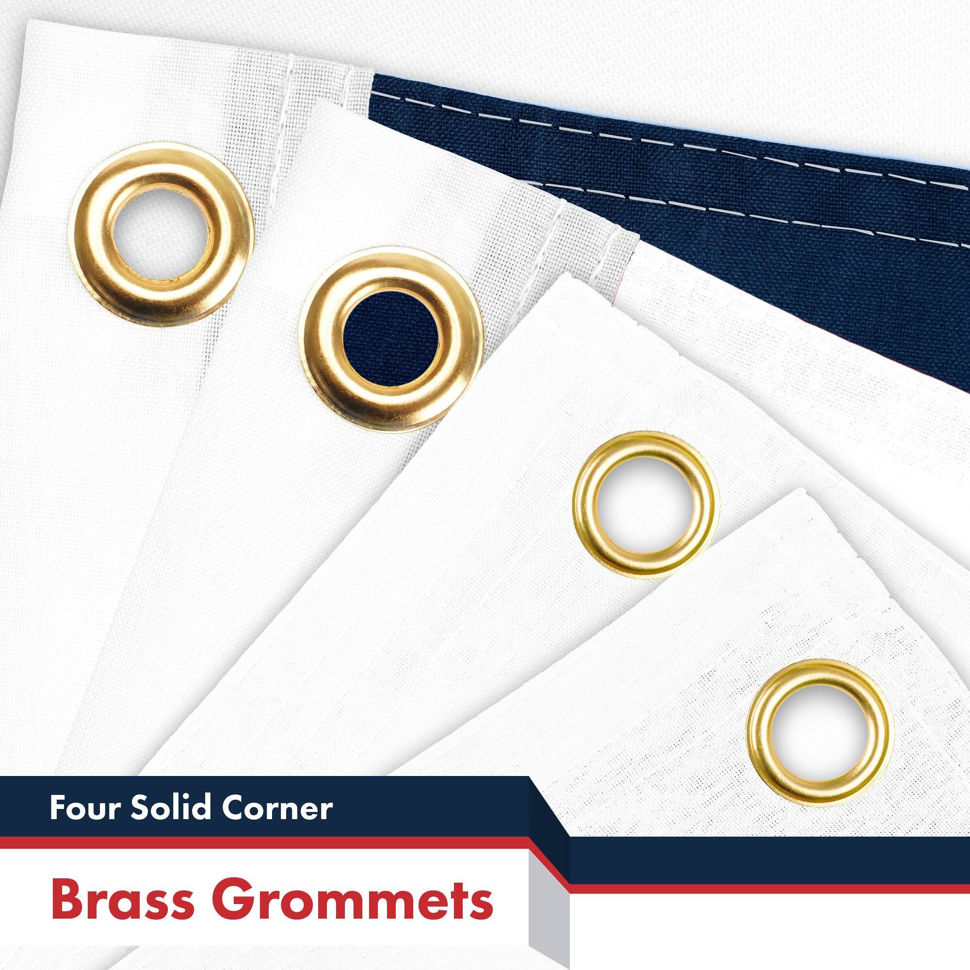 Four Solid Corner Brass Grommets
