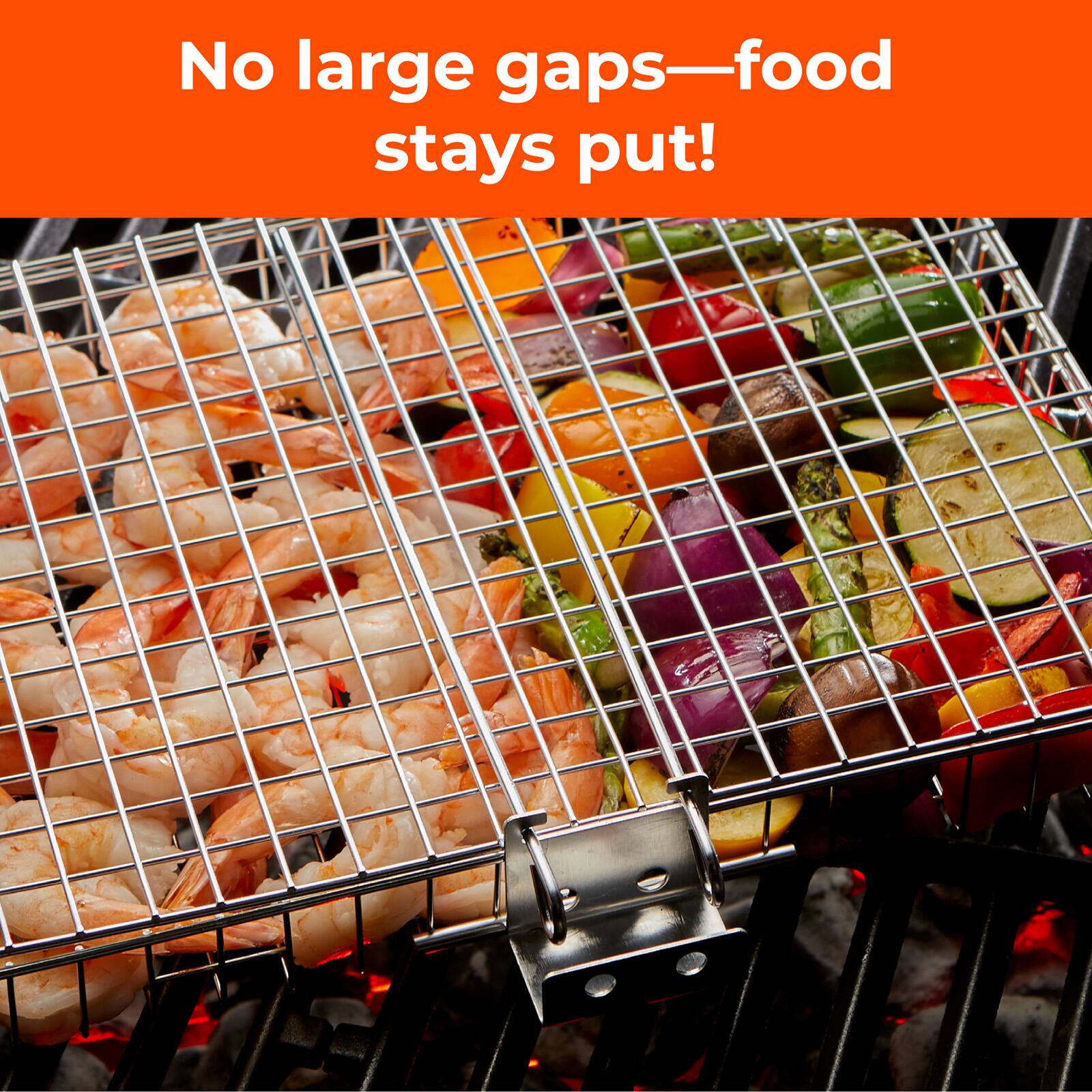 No large gaps—food stays put!