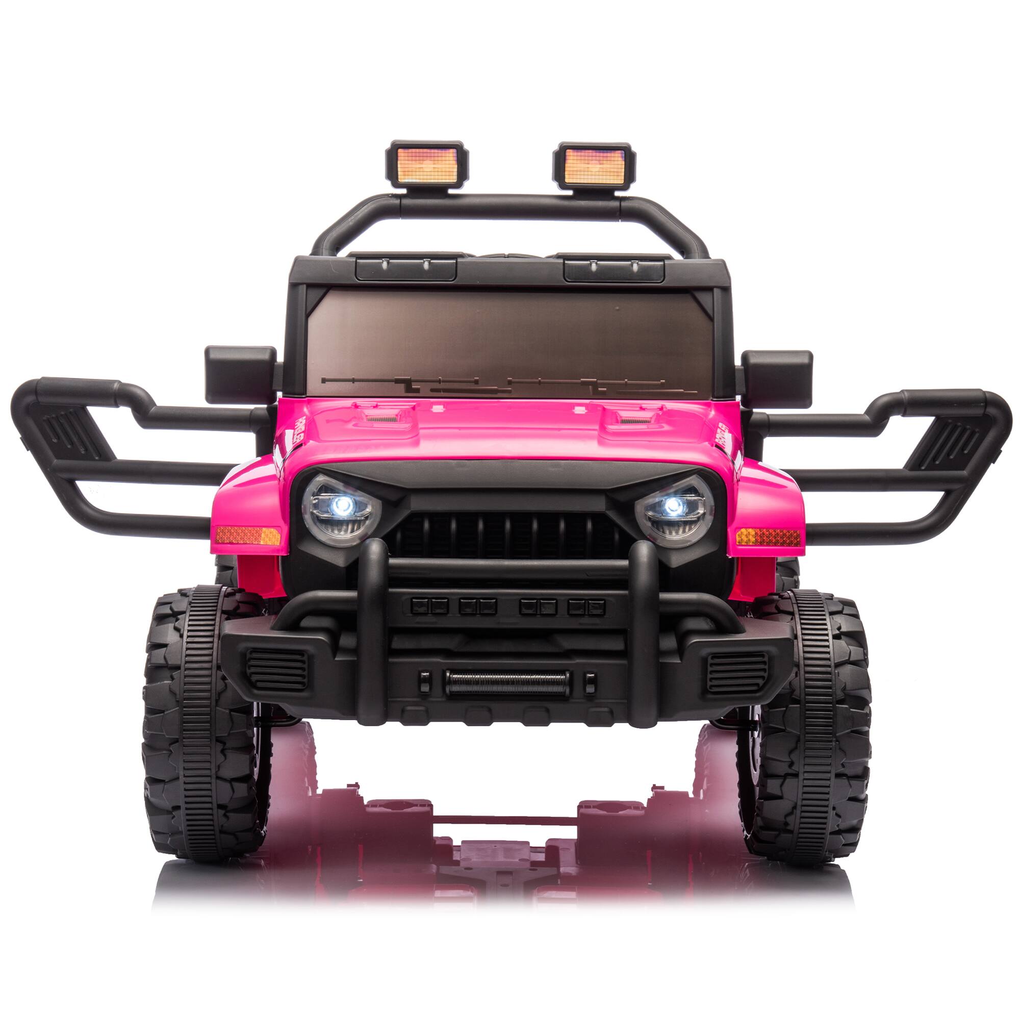 Alt View 7. ELEMENT ACE - Pink 12V Electric Ride-On Car for Toddlers with Parent Remote Control, Dual Drive, and Music Player - Pink.