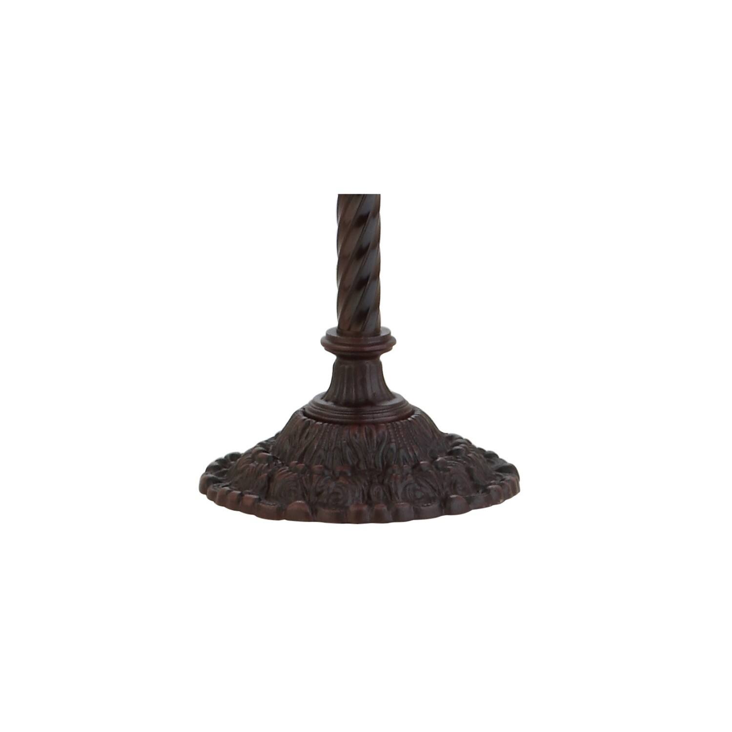 Alt View 3. Jonathan Y - Dragonfly Tiffany-Style 71" Torchiere LED Floor Lamp, Bronze/Red - Bronze.