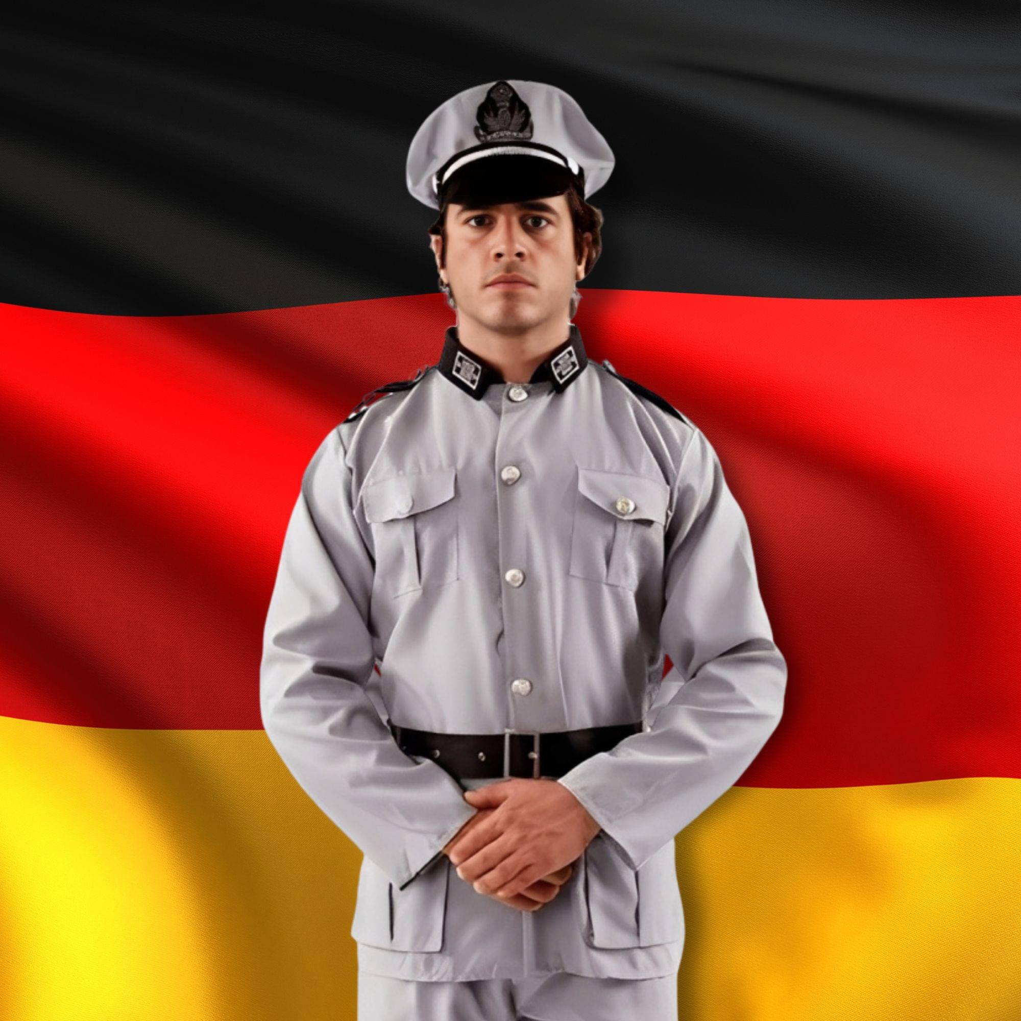 Alt View 3. Orion Costumes - German Army Soldier Adult Costume | X-Large - Gray.