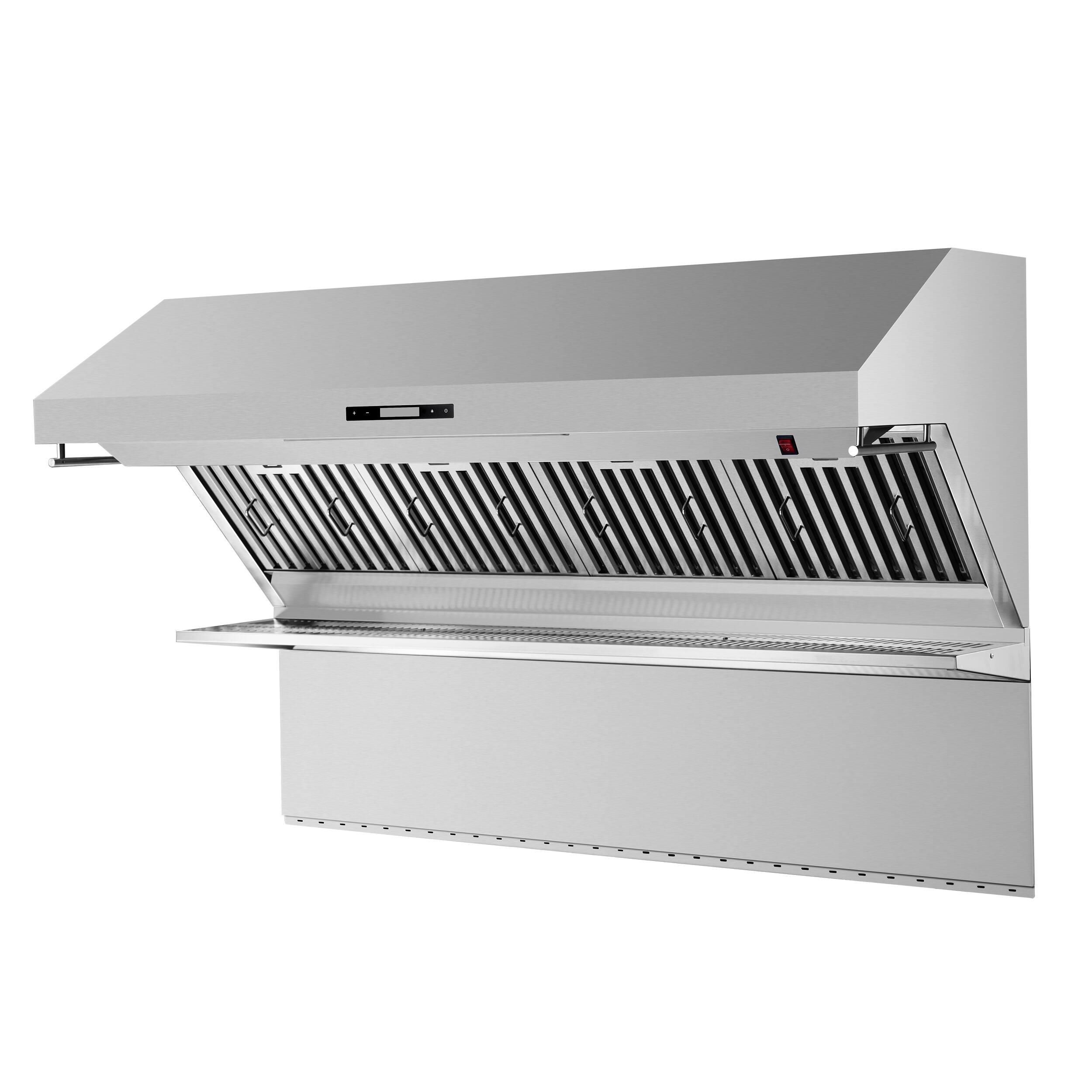 Angle. Forno Appliances - Savona 60" Wall Mount Range Hood - Stainless steel.