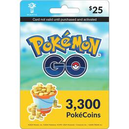 GO $25 Gift Card (3,300 PokéCoins)