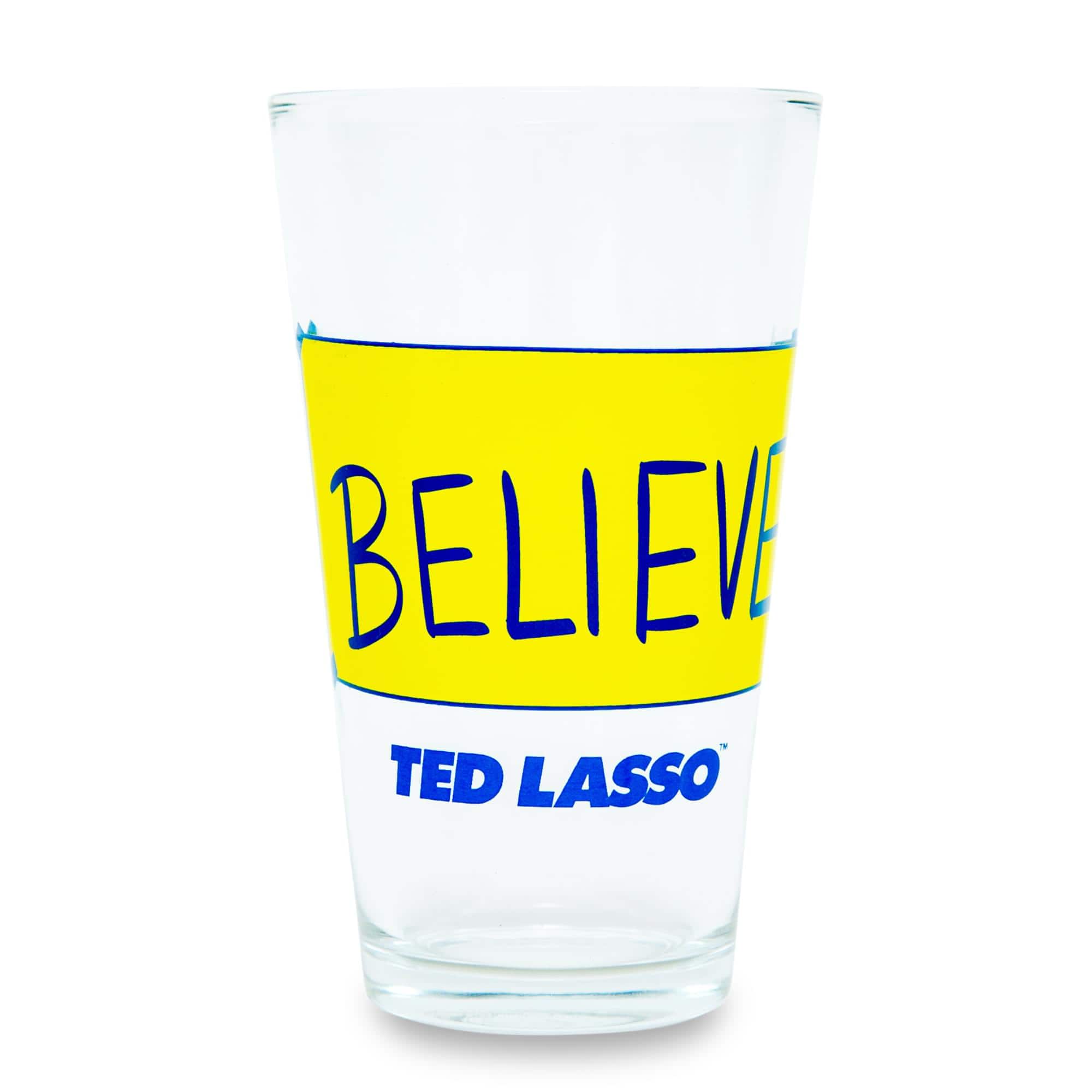 "Silver Buffalo - Ted Lasso ""Believe"" Pint Glass | Holds 16 Ounces - Yellow" price history on PriceWatchPro
