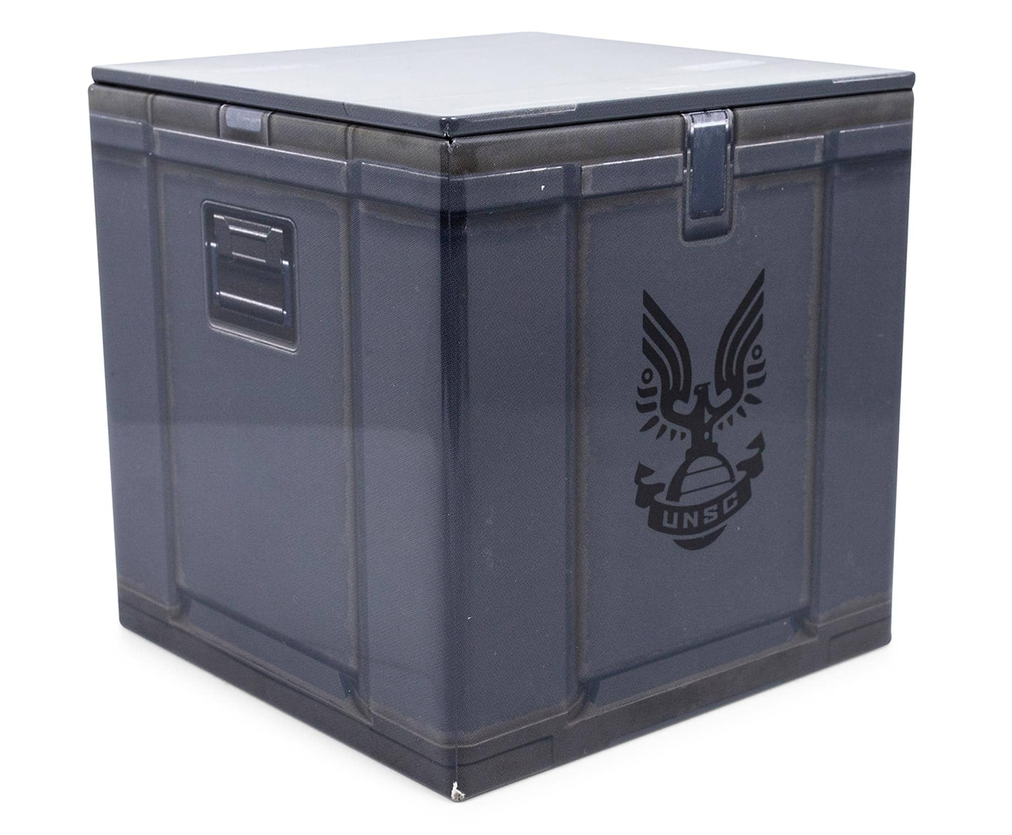 Halo - UNSC Ammo Crate Tin Storage Box Cube Organizer with Lid | 4 Inches - Gray