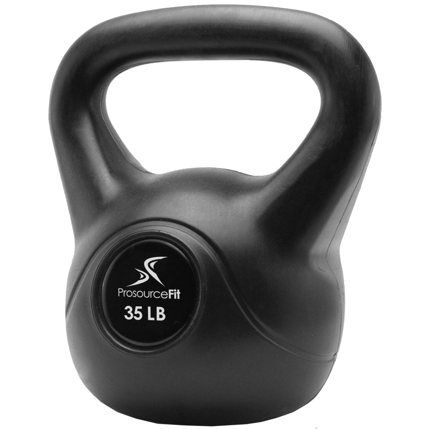 Angle. ProsourceFit - ProsourceFit Vinyl Kettlebell, 35 lbs - Black.