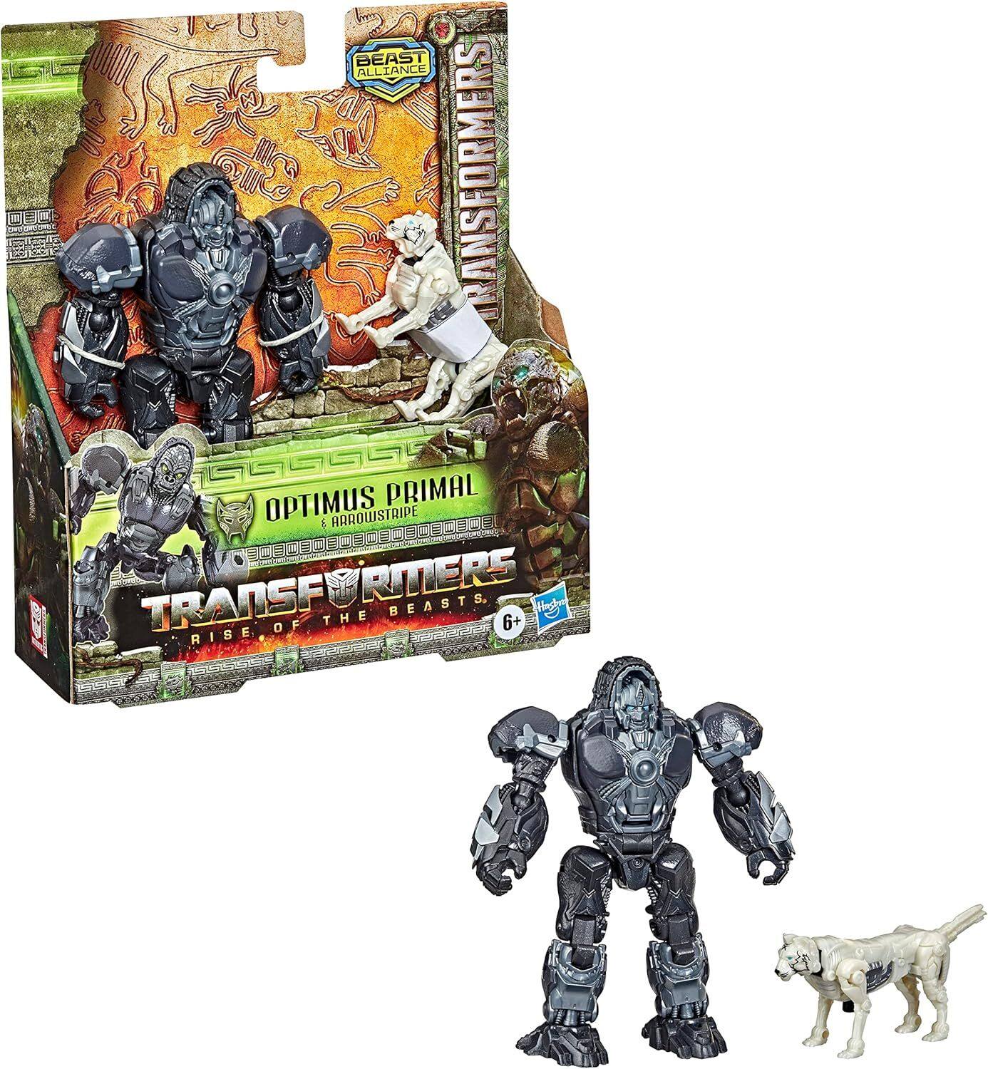 The corrected text is: "Beast Alliance @ Transformers: Optimus Primal 6, Arrows, Stripe, Transformers, Beasts of the 6+ Rise."
