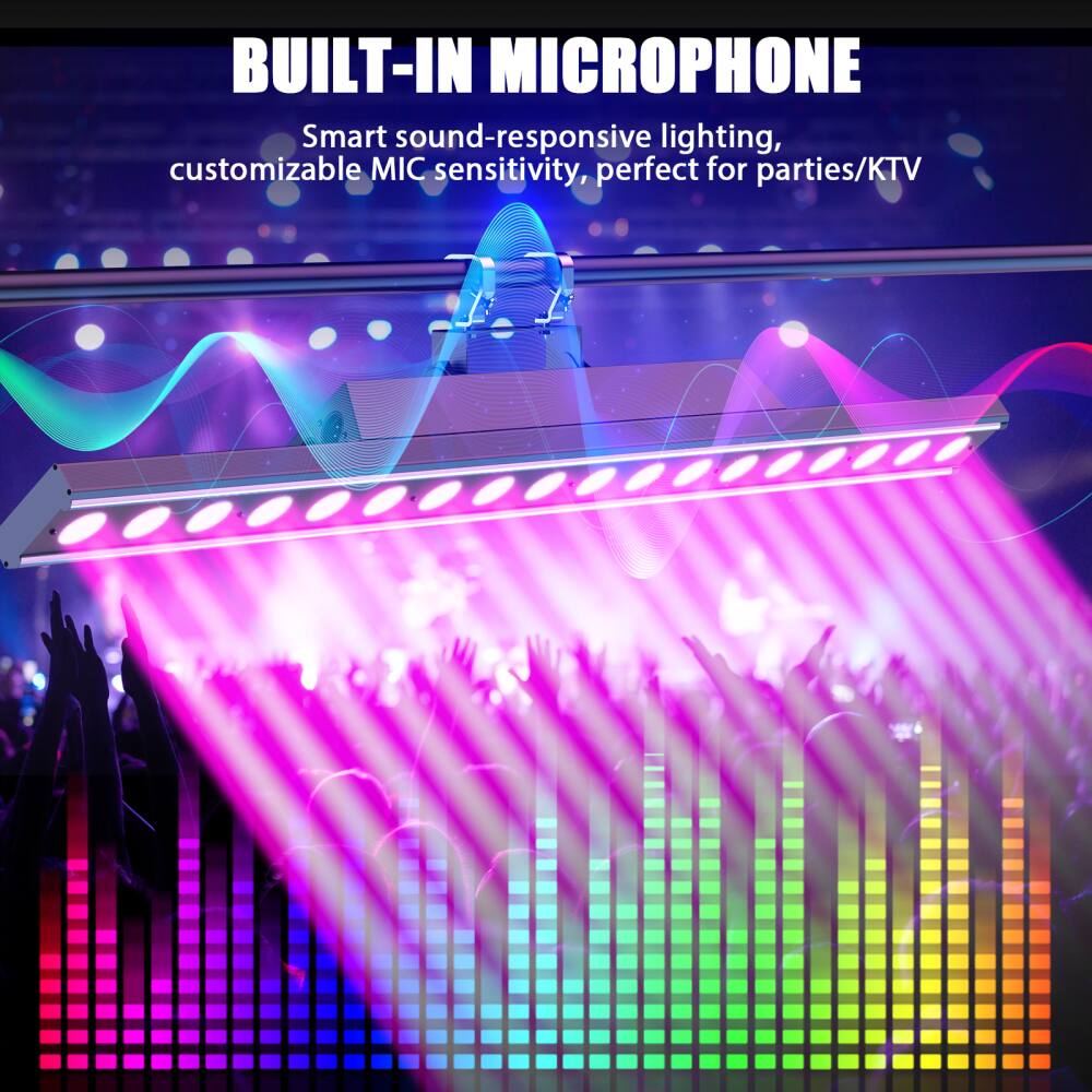 BUILT-IN MICROPHONE

Smart sound-responsive lighting, customizable MIC sensitivity, perfect for parties/KTV