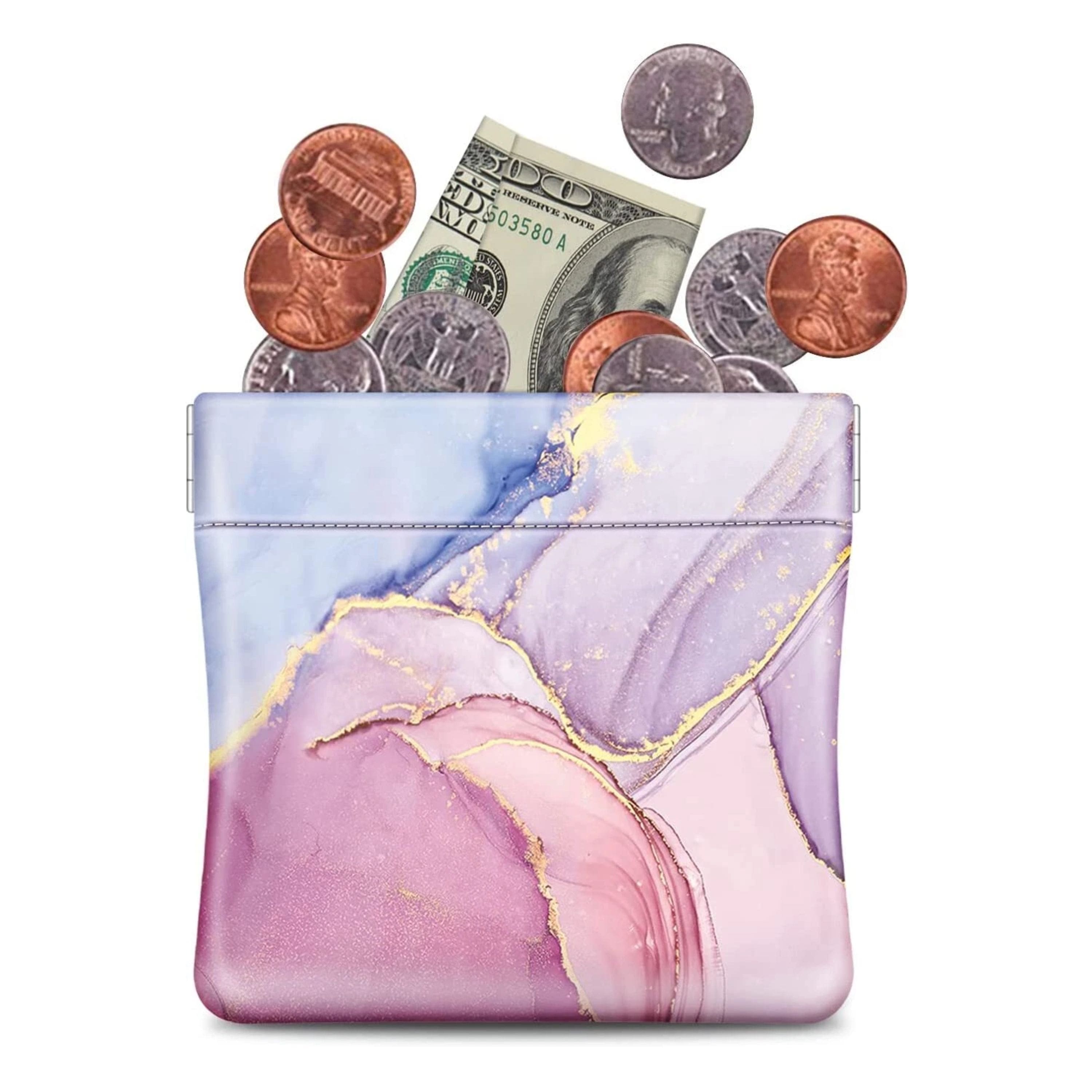 Kitcheniva - Small Coins Pouch Money Holder Wallet - Marble Pink price history on PriceWatchPro