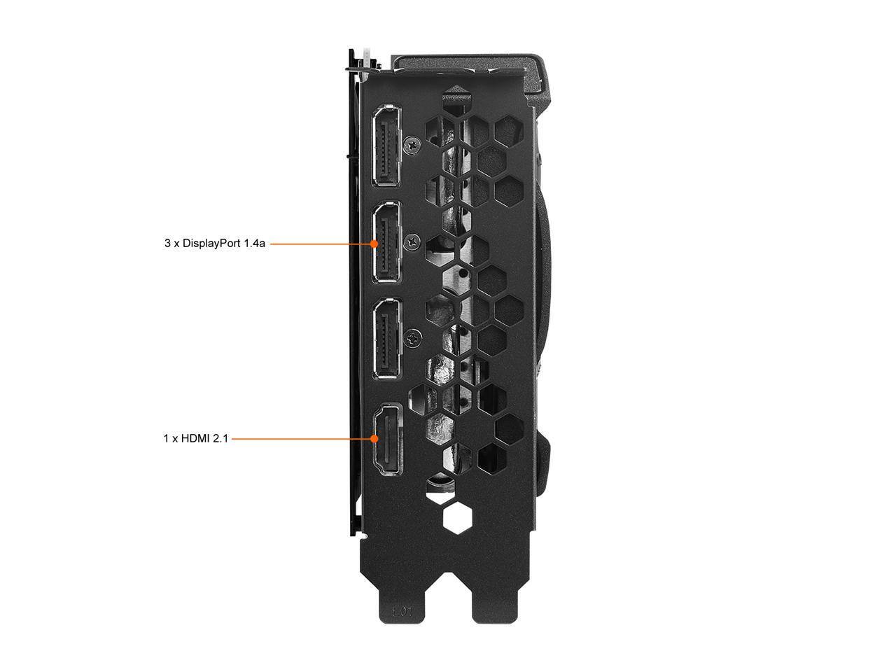 3 x DisplayPort 1.4a  
1 x HDMI 2.1