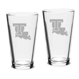Jardine - Louisiana Tech Bulldogs 16oz. 2-Piece Classic Pub Glass Set - Multicolor