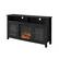 Left. Walker Edison - 58" Tall Glass Two Door Soundbar Storage Fireplace TV Stand for Most TVs Up to 65" - Black.