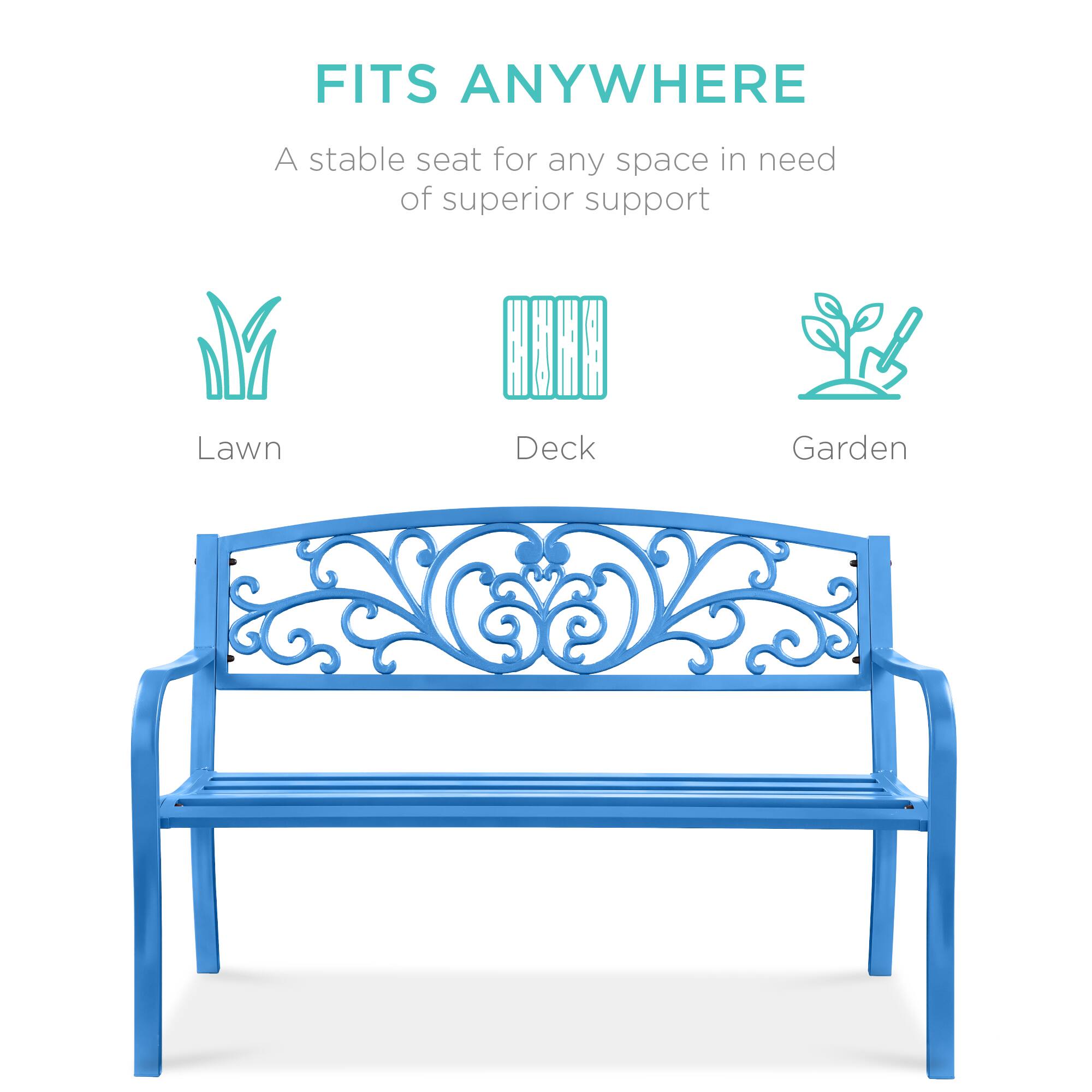 FITS ANYWHERE

A stable seat for any space in need of superior support

Lawn  
Deck  
Garden