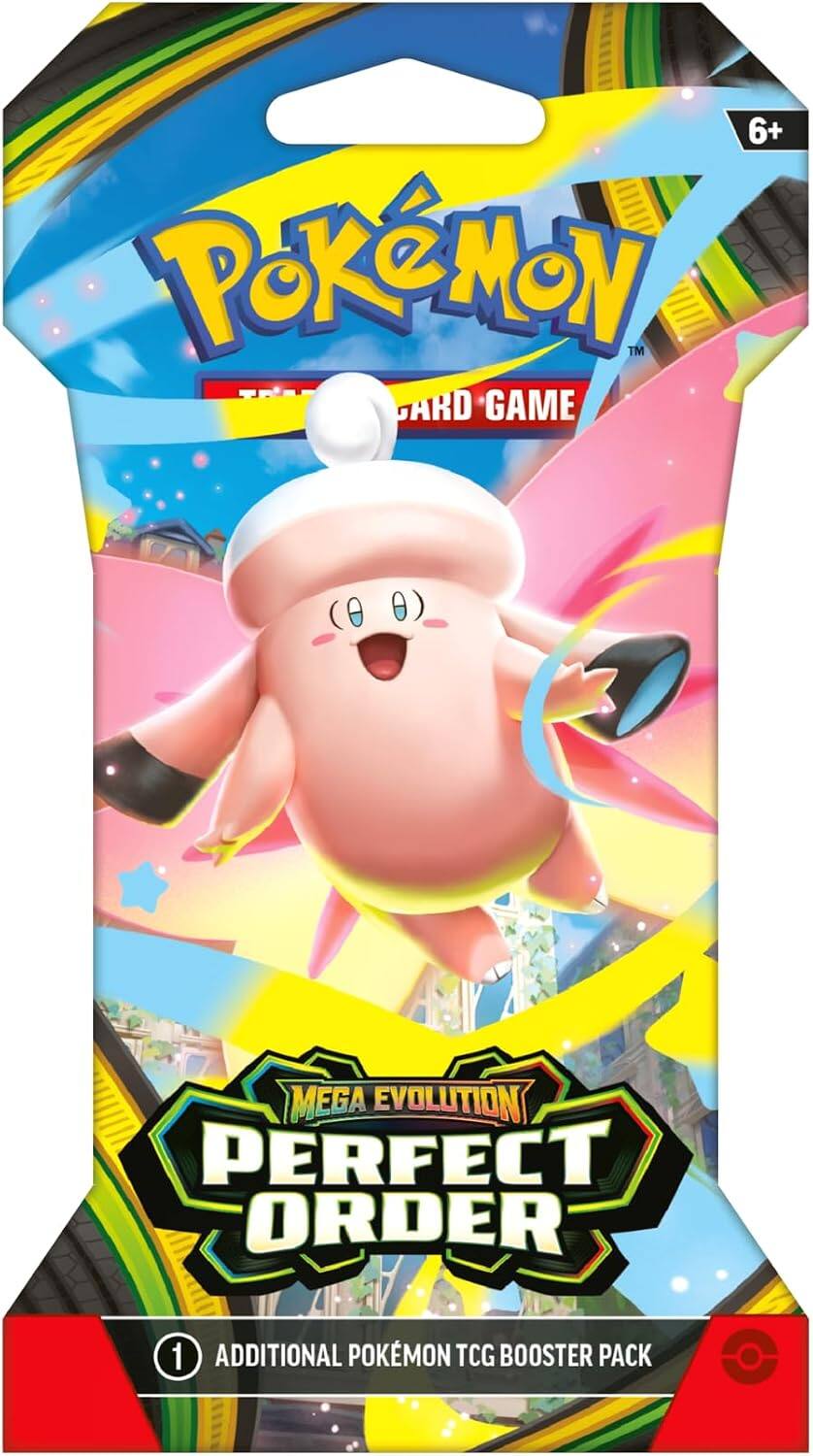 6+ Pokémon™ Trading Card Game  
Mega Evolution Perfect Order  
1 Additional Pokémon TCG Booster Pack
