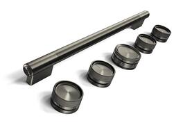 KitchenAid - Handle and Knob Hardware Accessory Kit for 30" Commercial-Style Dual Fuel Range - Black Ore