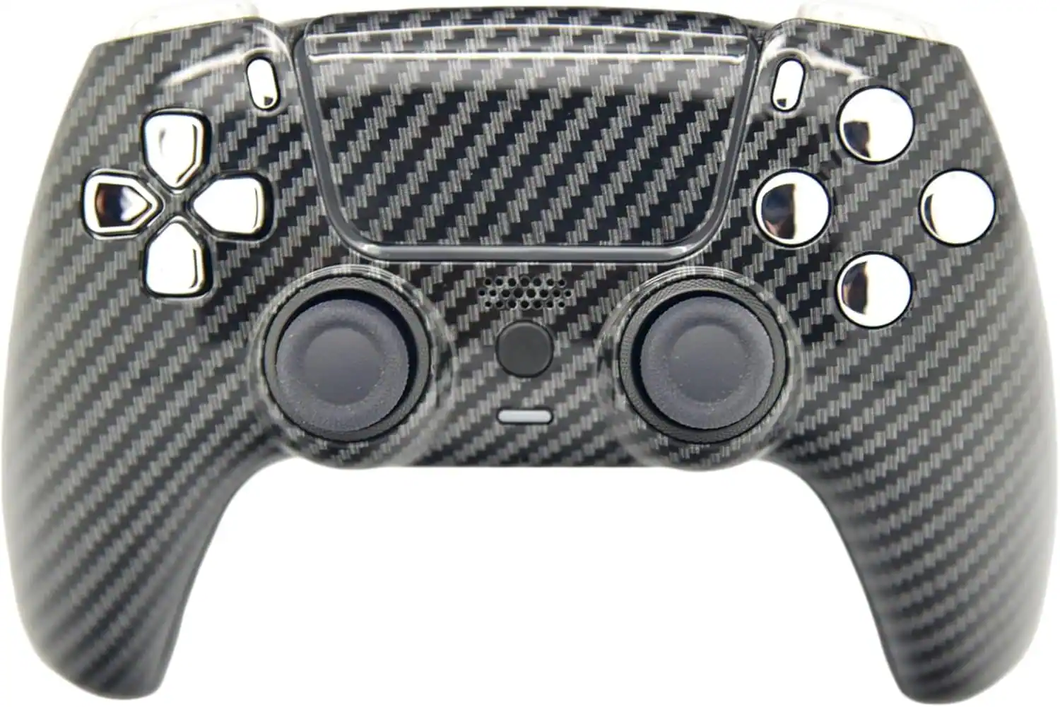 Glossy Carbon Fiber & Silver Chrome Inserts